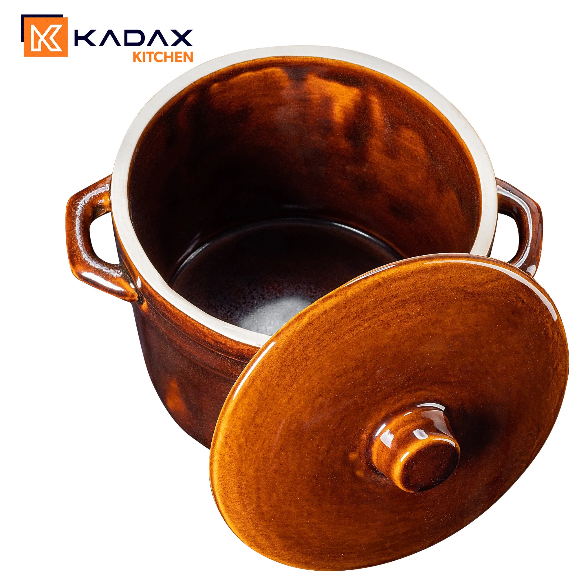 Athena akmens masės puodas 1,5 l 15 cm su dangčiu