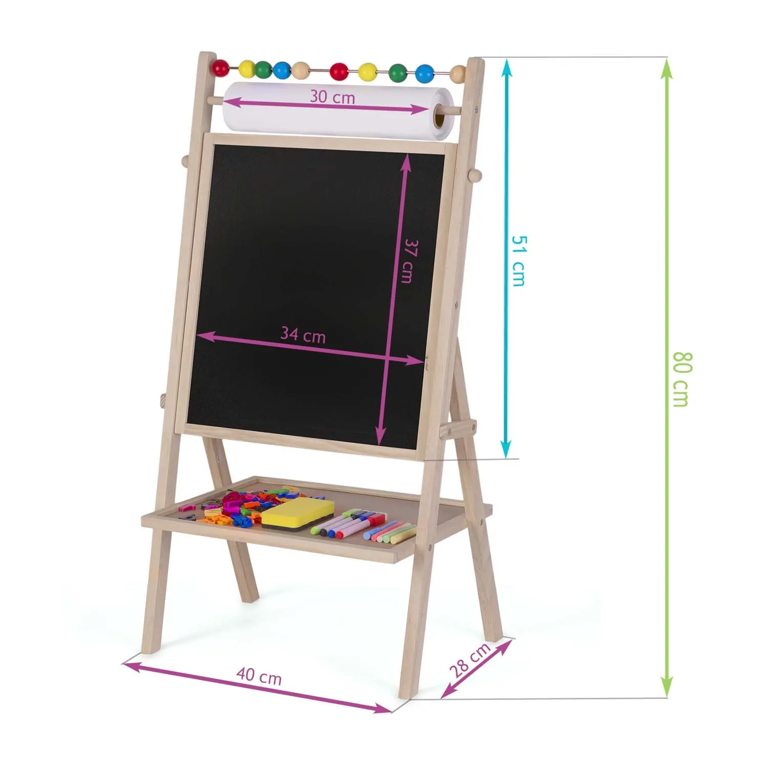 „Ricokids“ magnetinė kreidinė lenta, besisukanti - nuotrauka 1