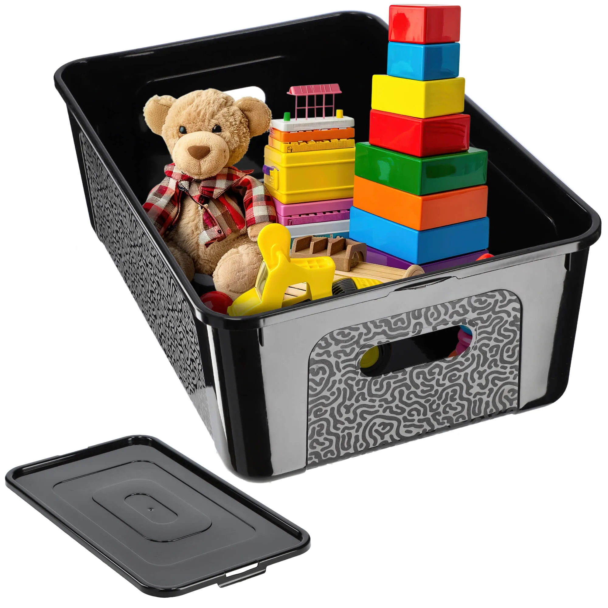 „Dozza“ 11 l laikymo konteineris su dangčiu, juodas