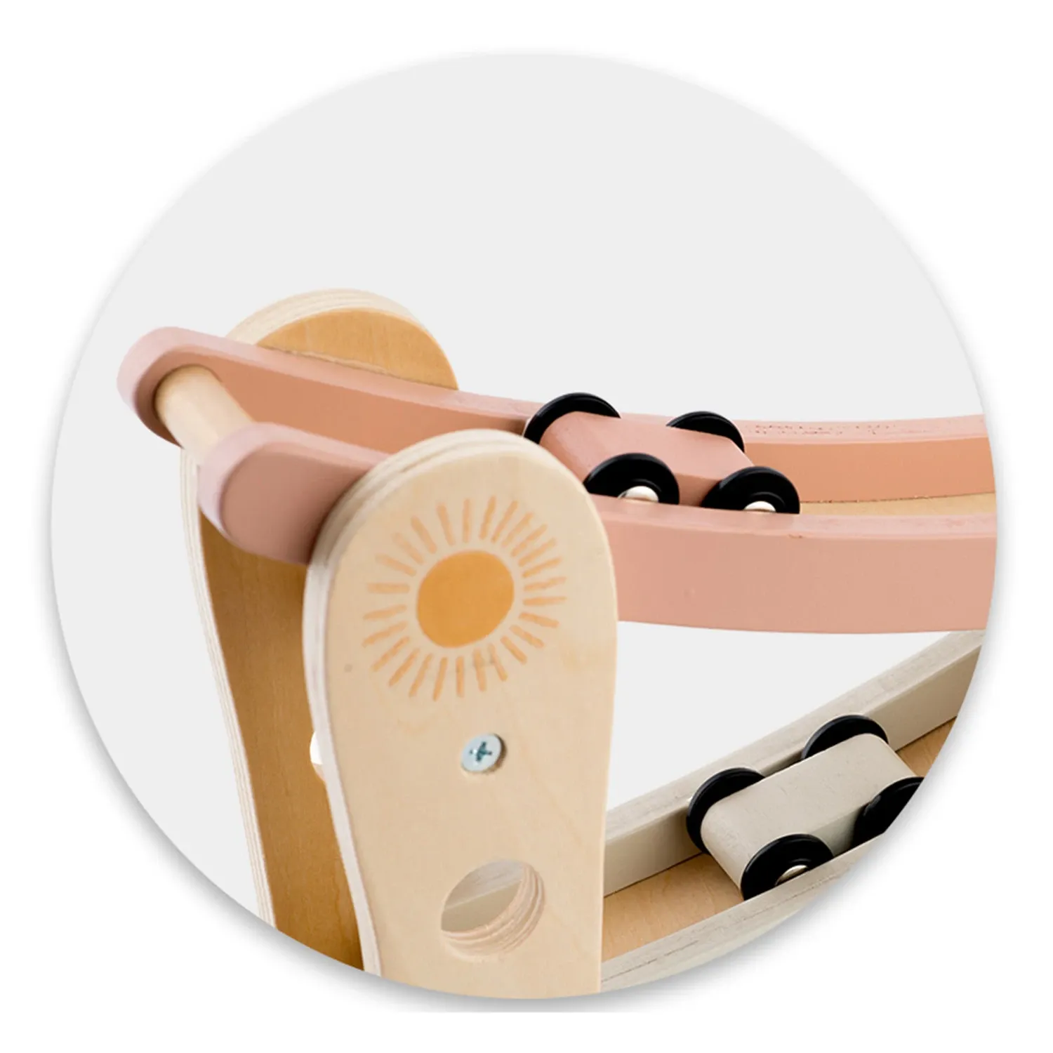 Medinis žaislinis čiuožykla su mašinėlėmis NK-855 Nukido - nuotrauka 1