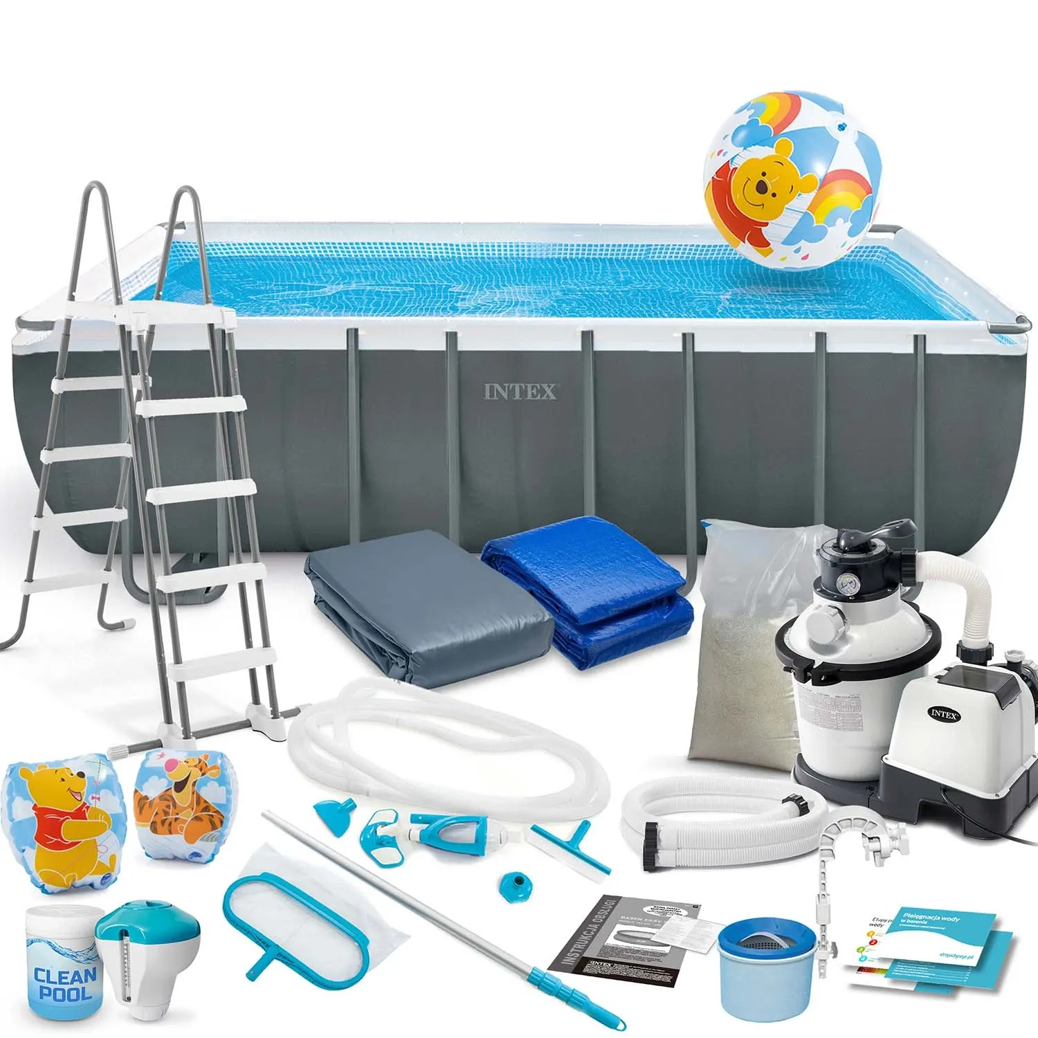 Karkasinis sodo baseinas 549 x 274 x 132 cm 21 viename INTEX 26356 + NEMOKAMAS paspirtukas - nuotrauka 1