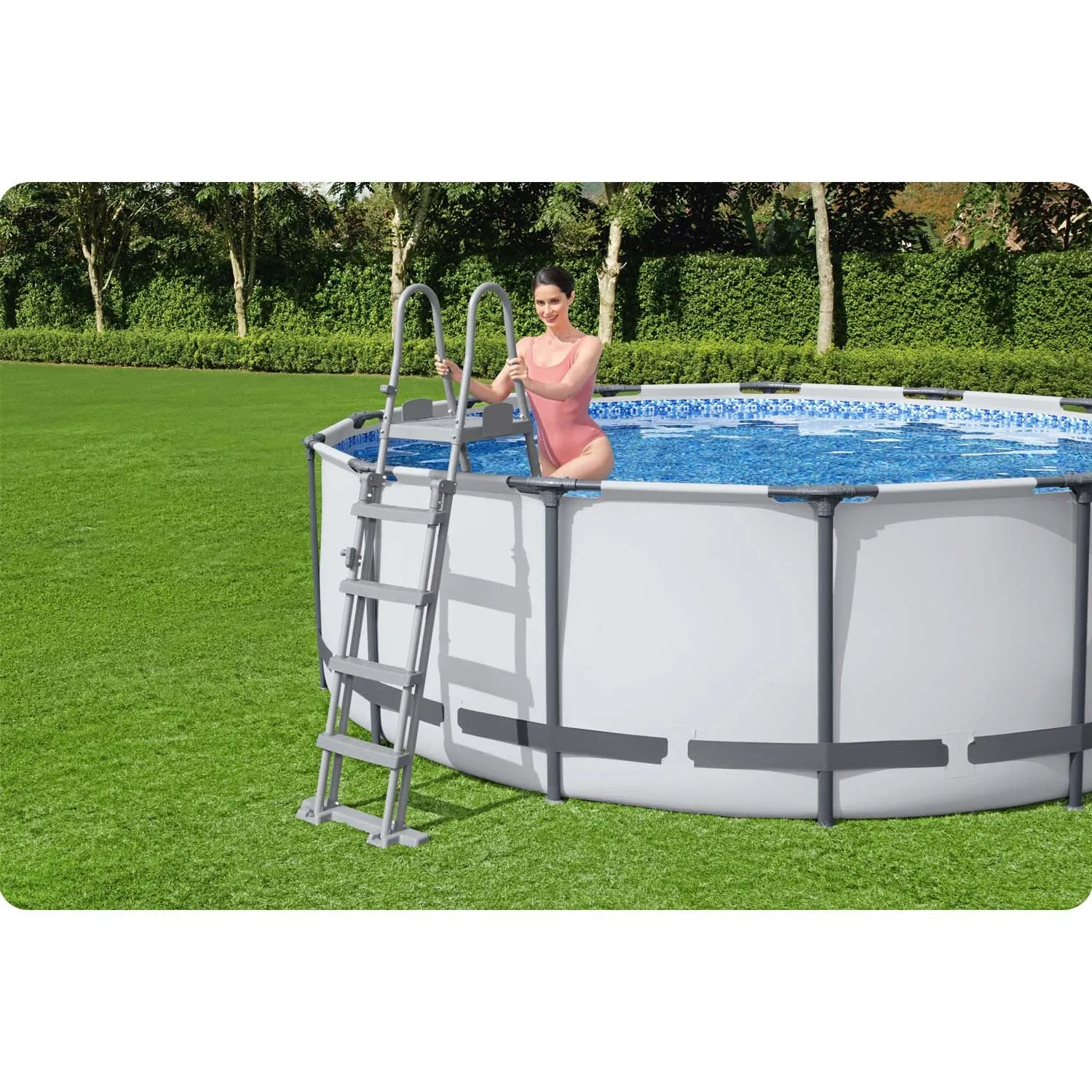 Karkasinis sodo baseinas 549 x 274 x 122 cm, 17 viename, „Bestway 56465“ - nuotrauka 1
