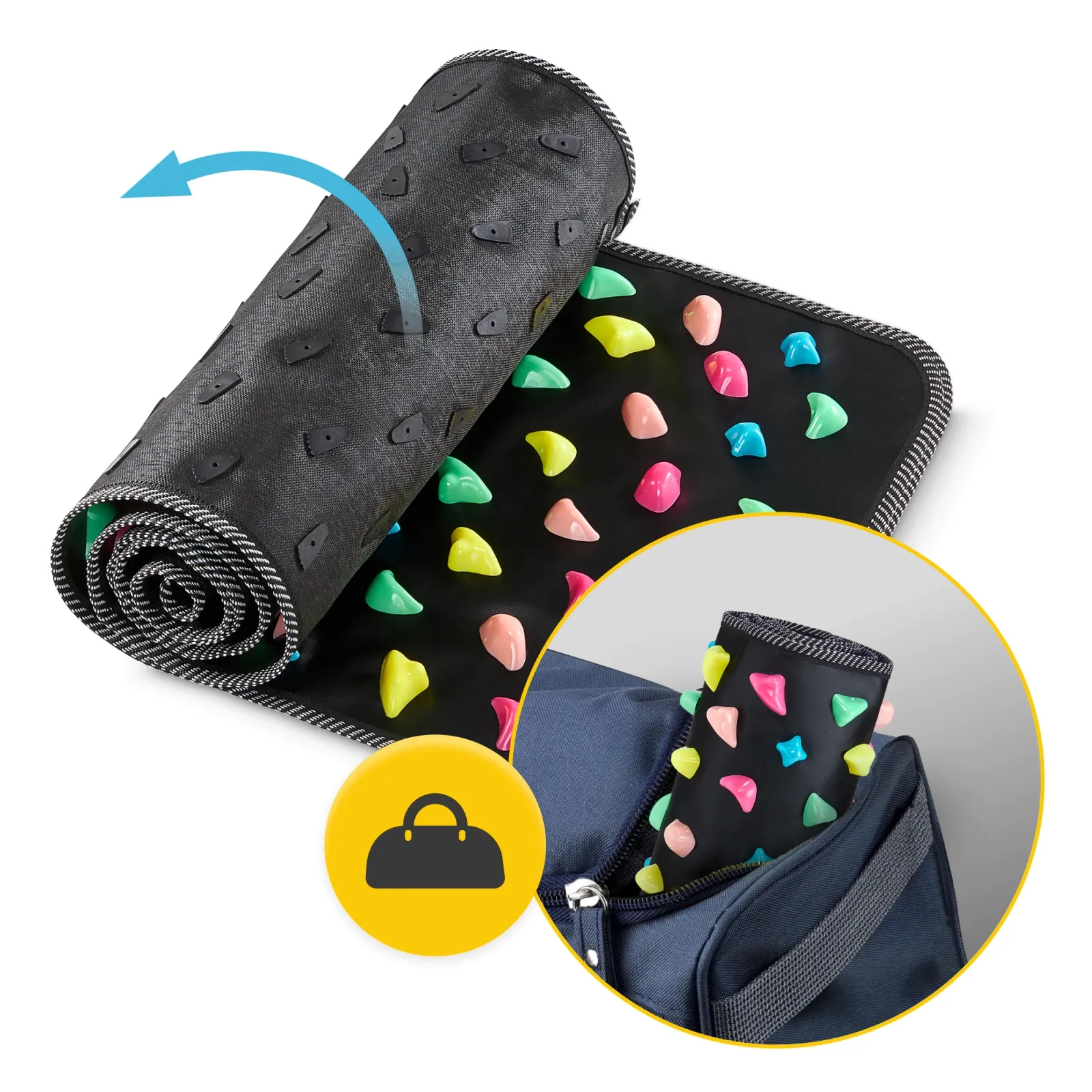 Pėdų masažo kilimėlis su akmenimis 140 x 35 cm