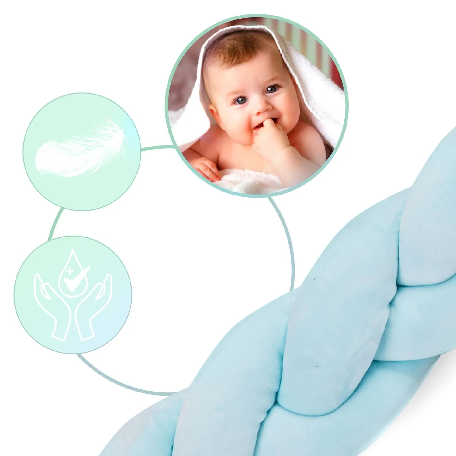„Ricokids“ 3 m lovelės užvalkalas – mėlynas - nuotrauka 1
