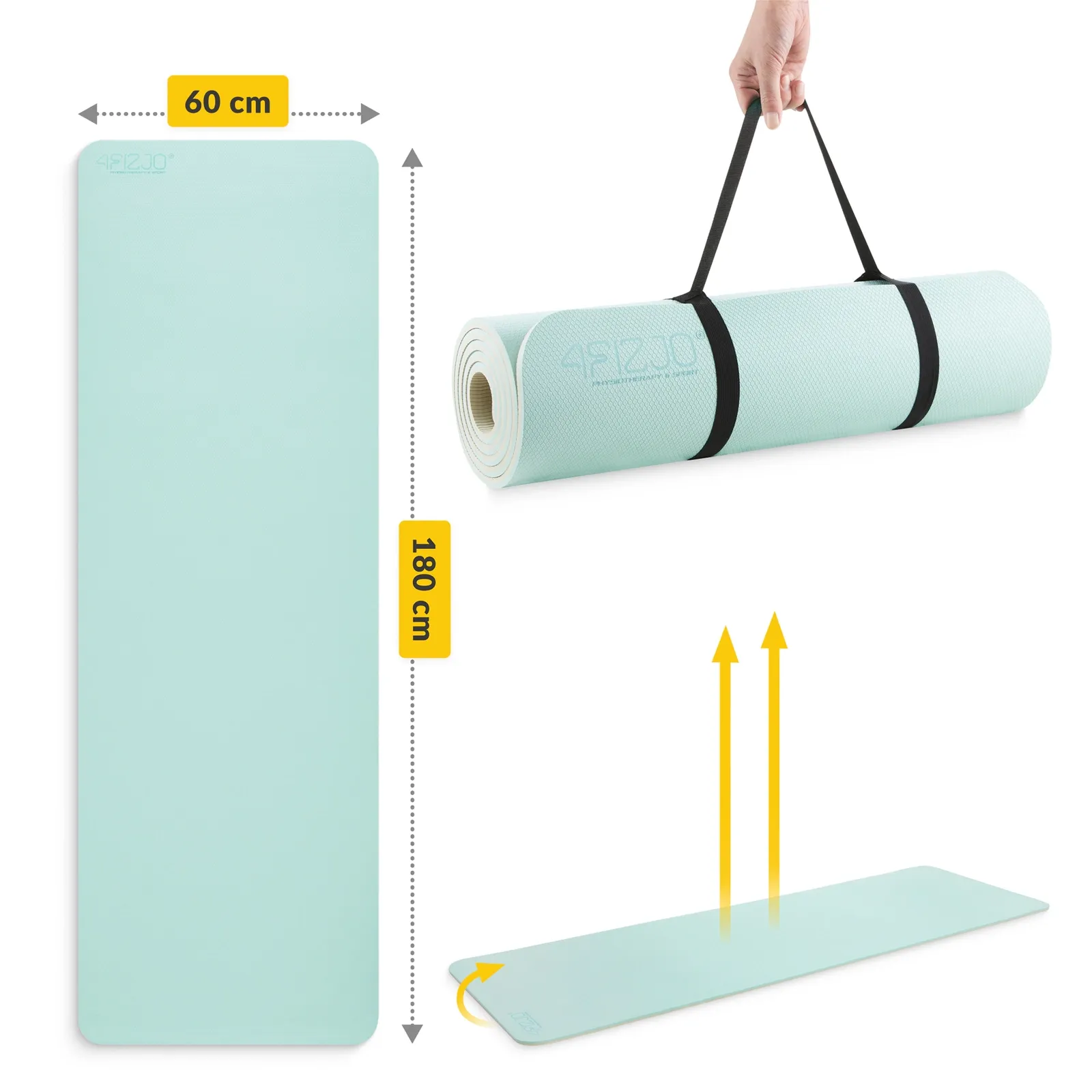 TPE neslystantis mankštos ir jogos kilimėlis