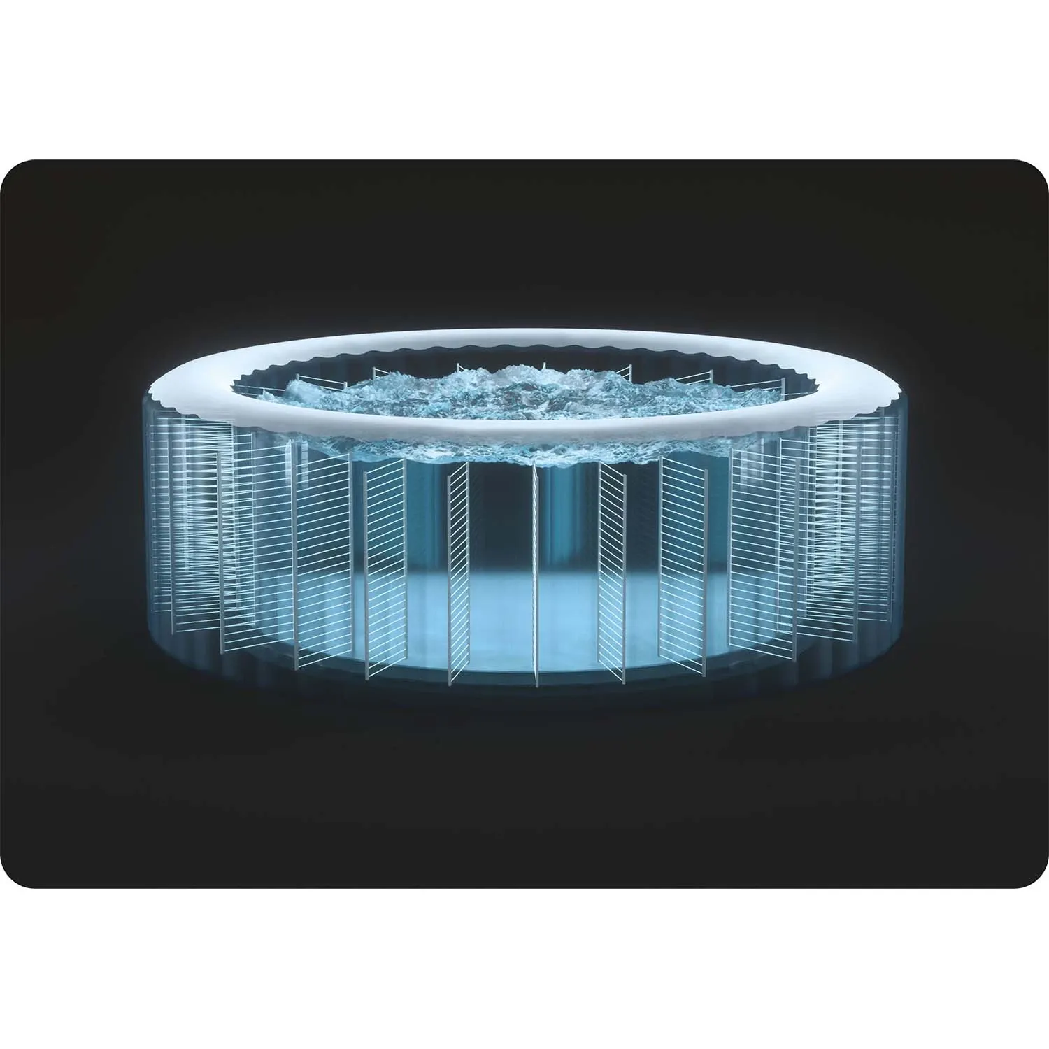 Pripučiama SPA su hidromasažu 6 asmenims INTEX 28452 Hydromassage 28452NP LED TAIKYMAS - nuotrauka 1