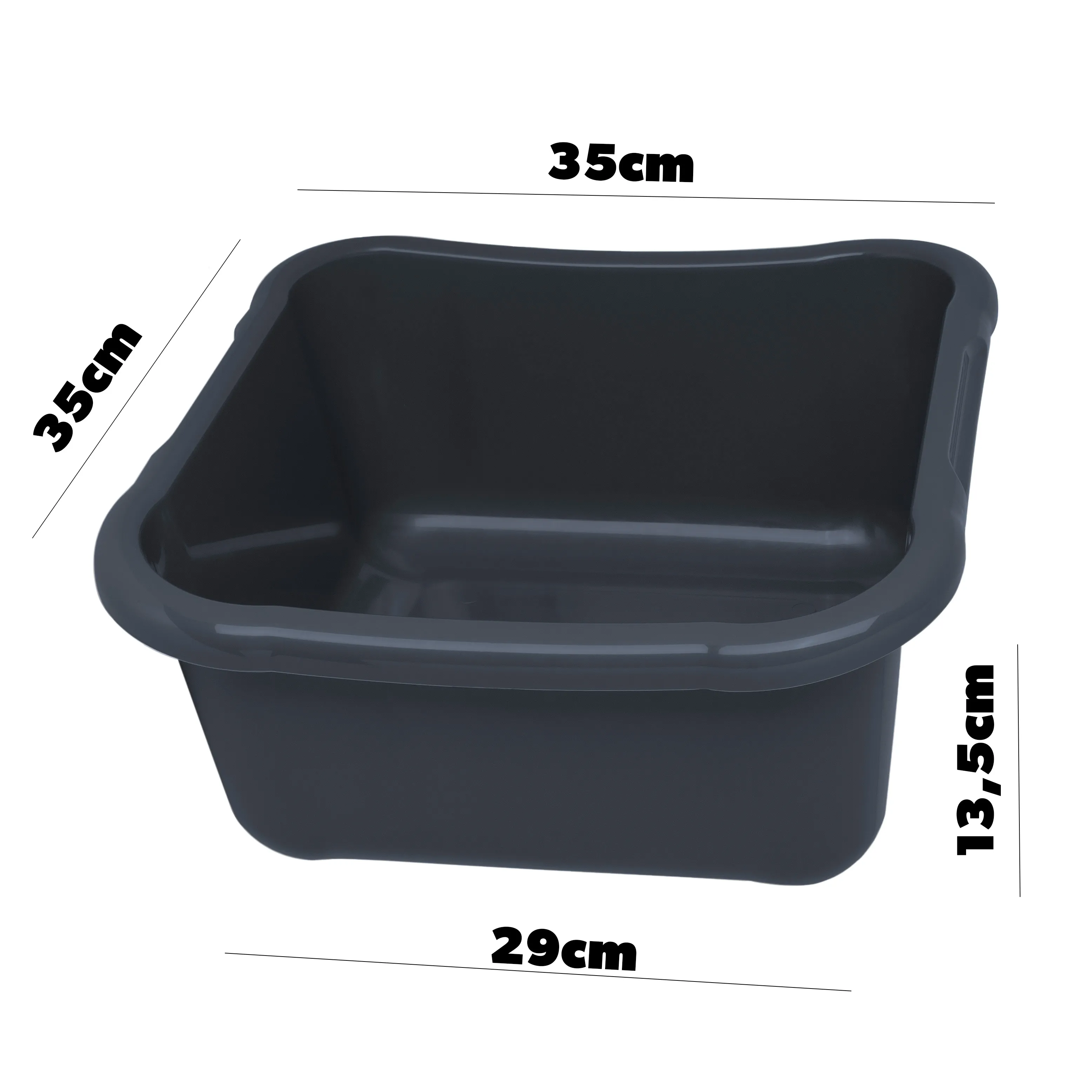 Kollo 12 l kvadratinis vonios dubuo, tamsiai pilkas