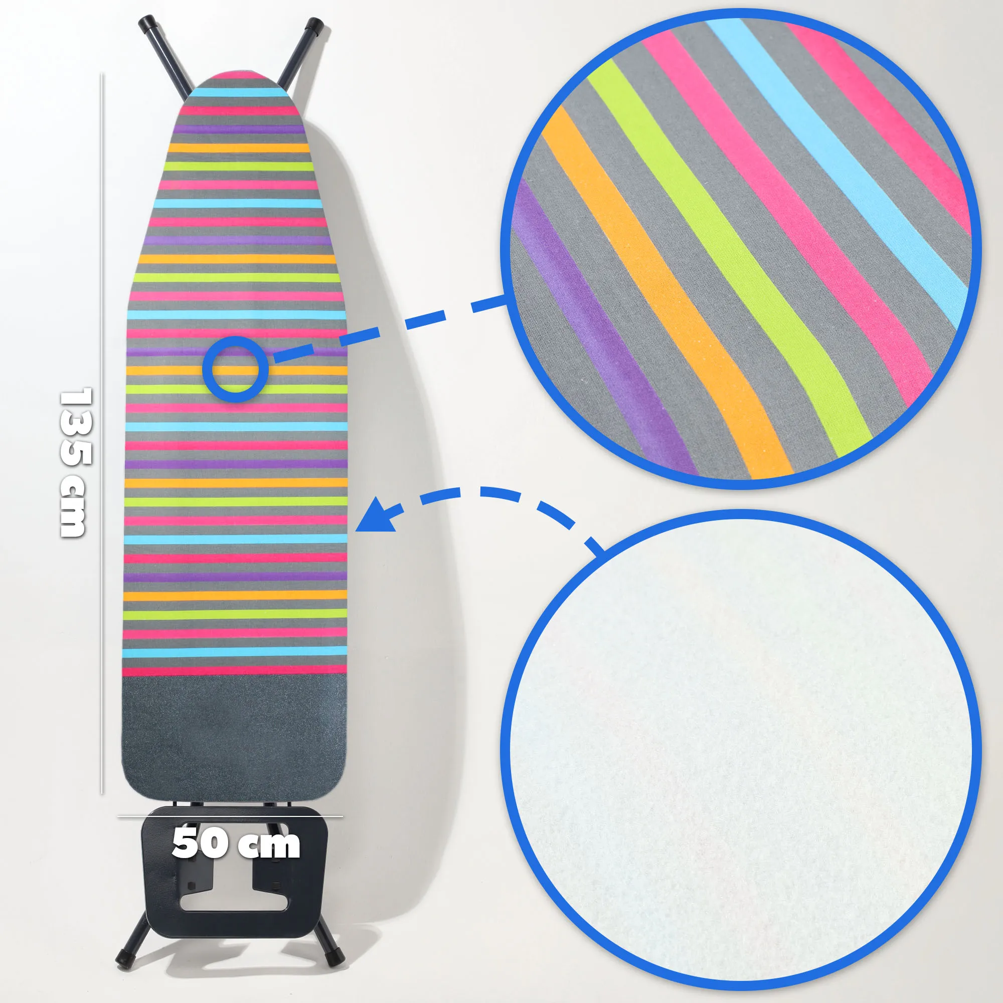 Lyginimo lentos užvalkalas 135x50cm Viseu linijos