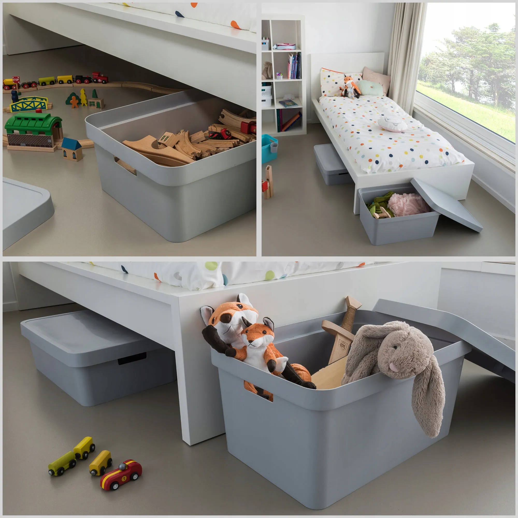 „Curver Infinity“ 45 l laikymo konteineris su dangčiu, pilkas