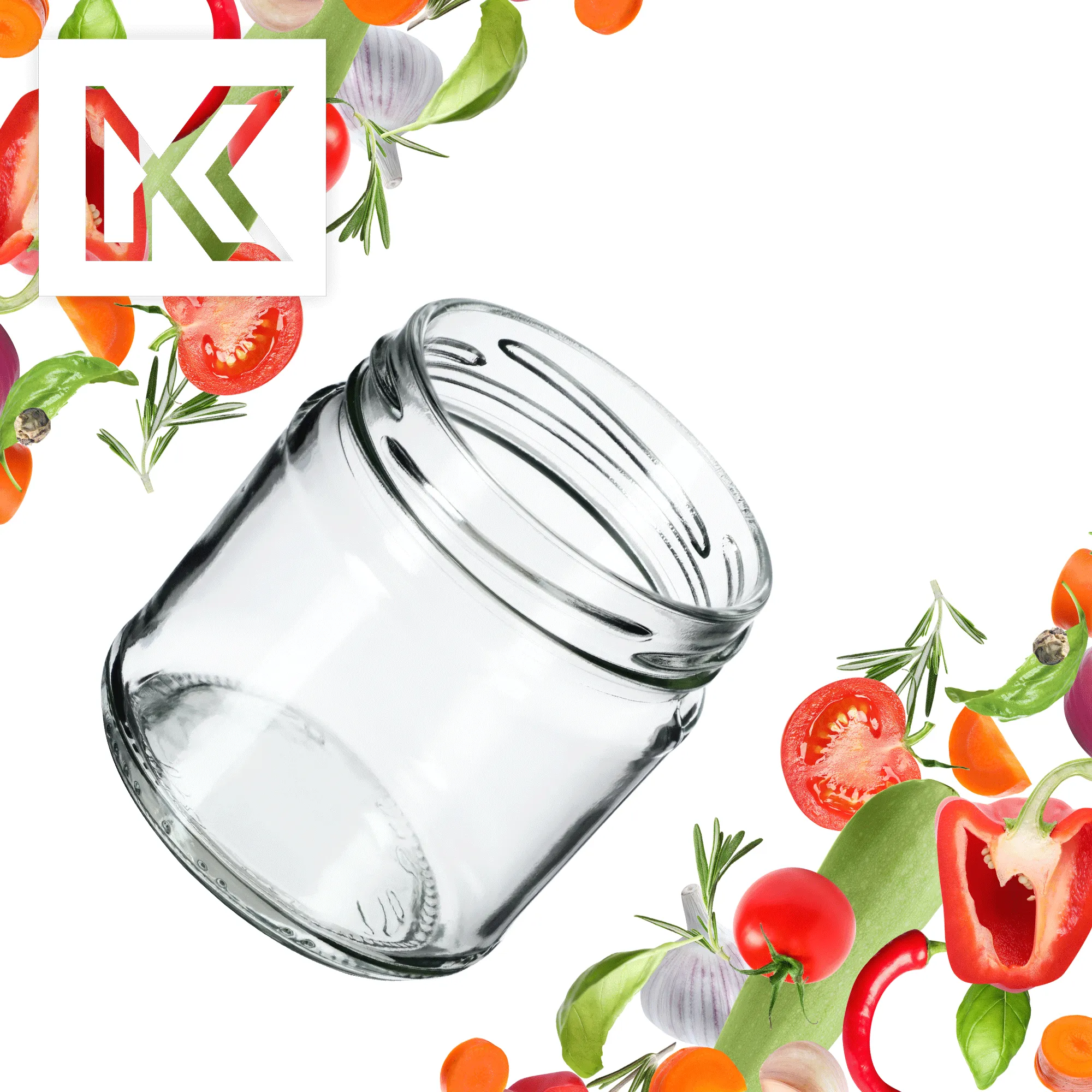 Lerma konservavimo stiklainiai 200 ml 20 vnt. 66 mm + dangteliai „Mėlyni deimantai“