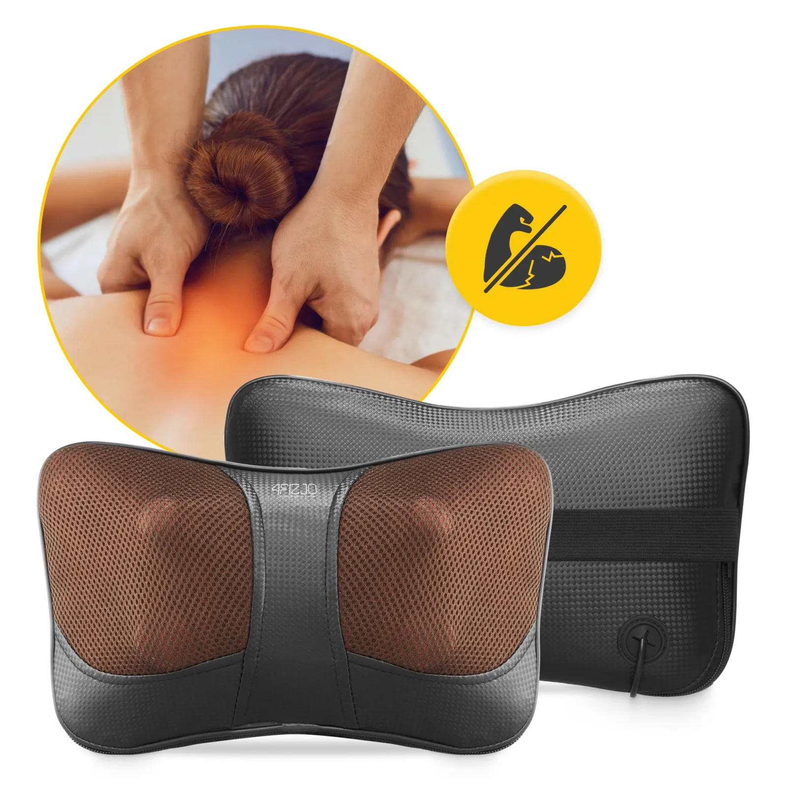 SHIATSU ULTRA+ masažinė pagalvėlė ruda