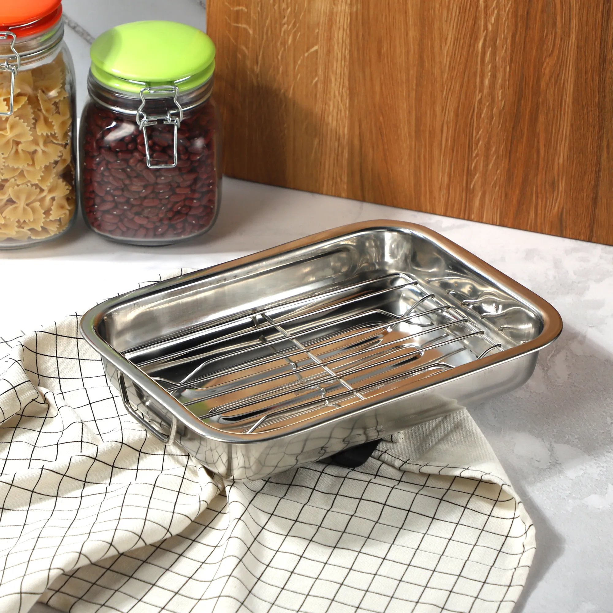 Kepimo formos su grotelėmis 30 + 35 cm, sidabrinės