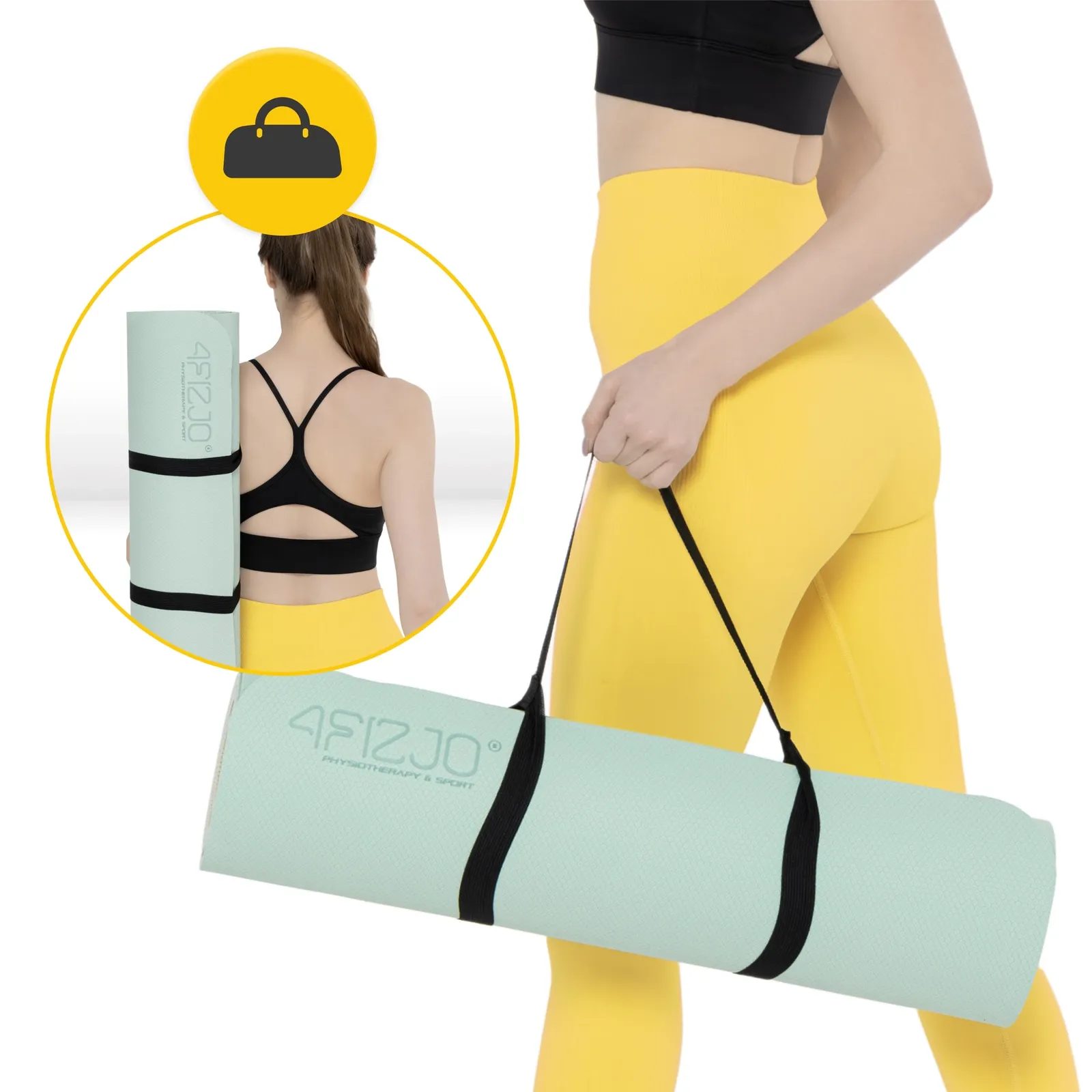 TPE neslystantis mankštos ir jogos kilimėlis