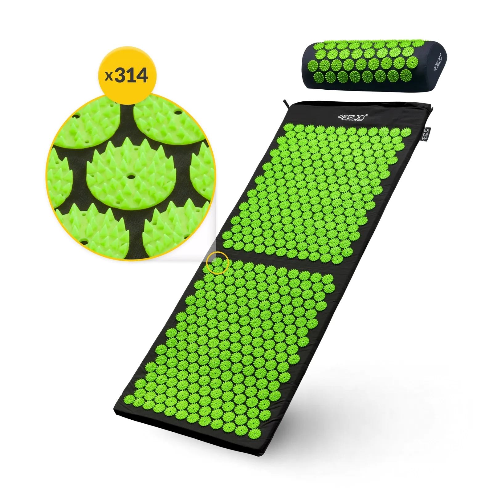 Didelis akupresūros kilimėlis su pagalvėle