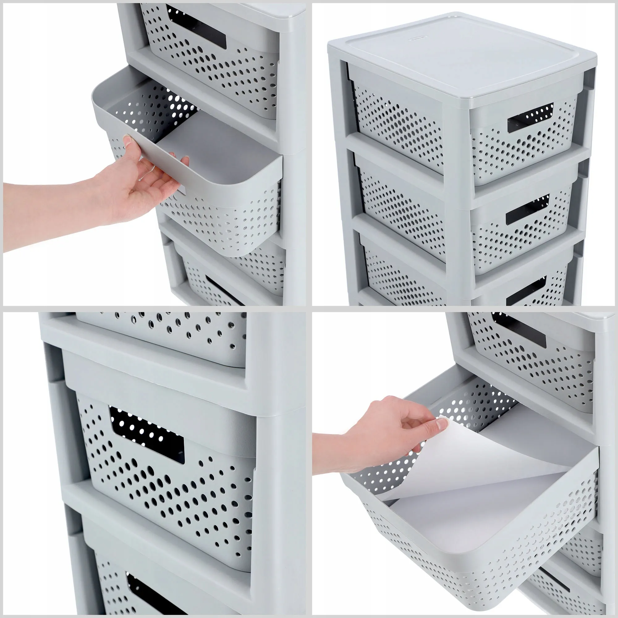 Curver Infinity 44L riedanti lentyna, pilka