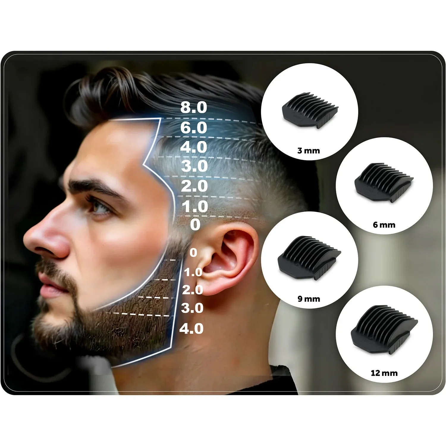 Berdsen BD-267 plaukų kirpimo mašinėlė, juoda - nuotrauka 1