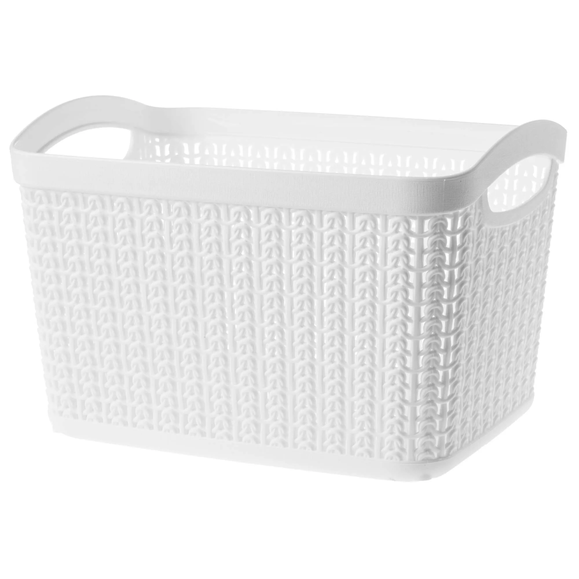 Fonti stačiakampis plastikinis krepšelis 6,6 l, baltas, 2 vnt.