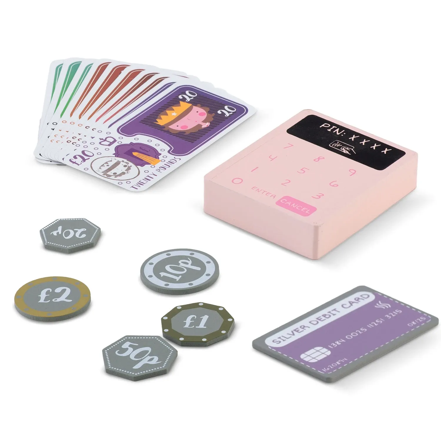 Medinis žaislinis kasos aparatas RK-868 Ricokids - nuotrauka 1