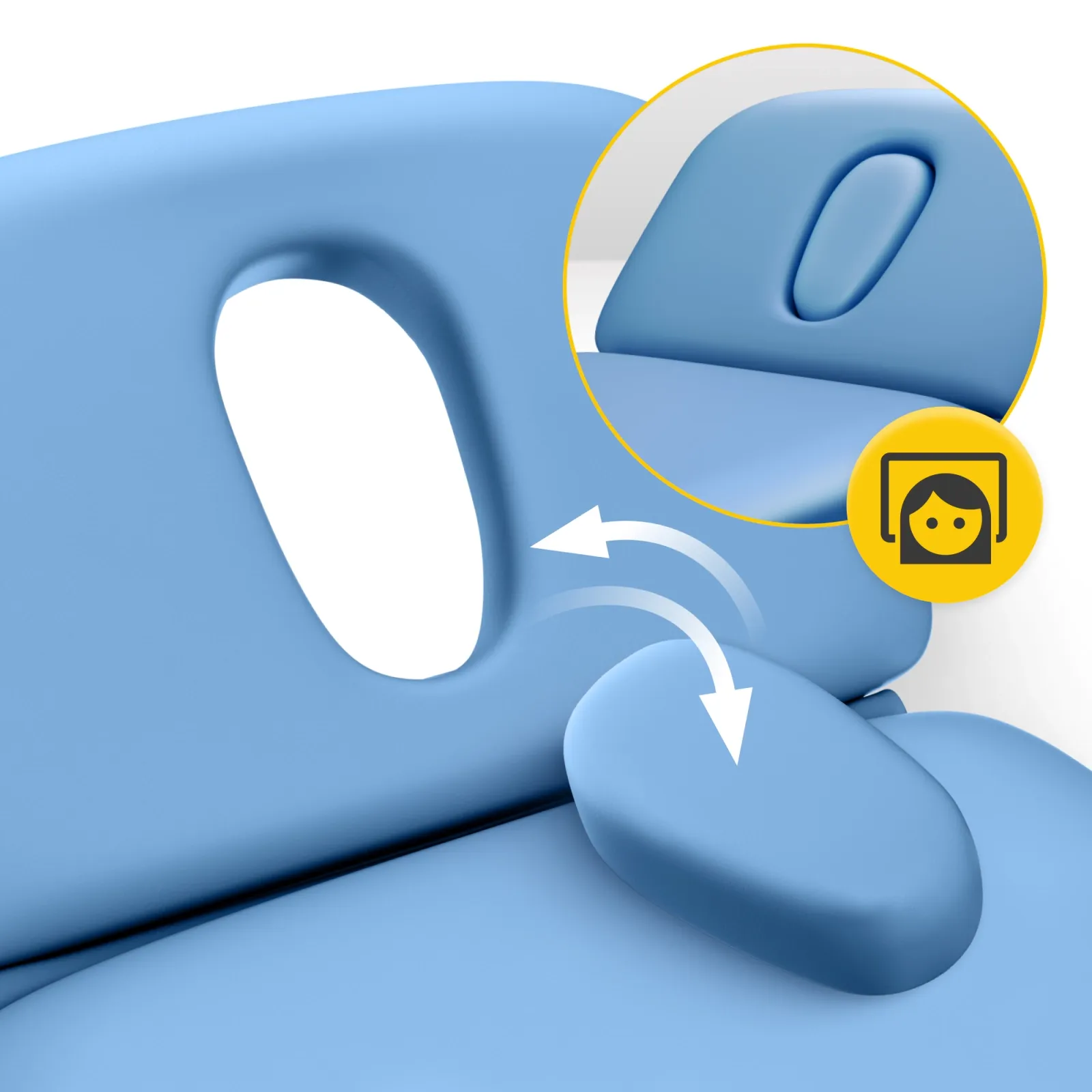 PURE mėlynas elektrinis masažo ir reabilitacijos stalas