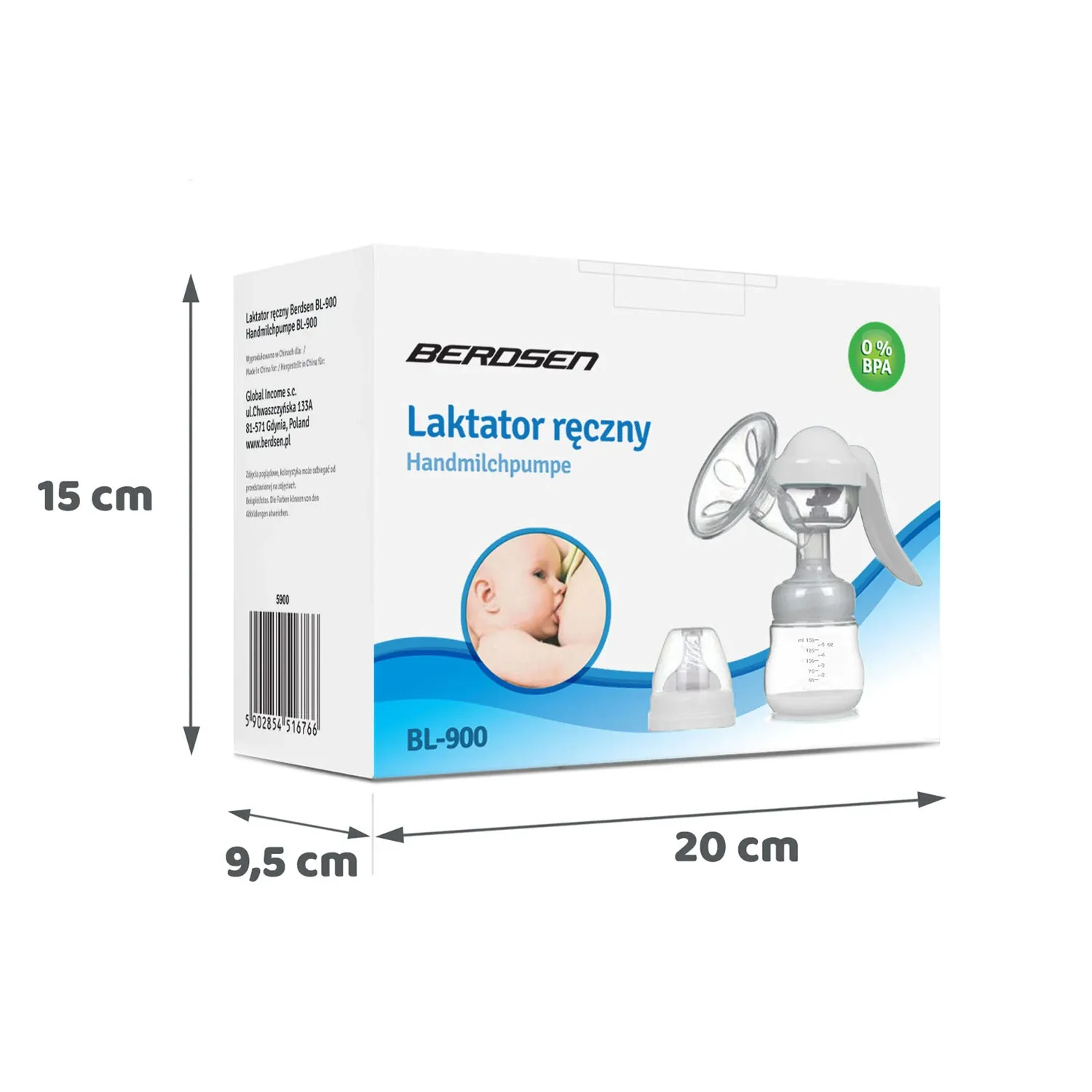 Berdsen BL-907 rankinis krūties siurblys su priedais - nuotrauka 1