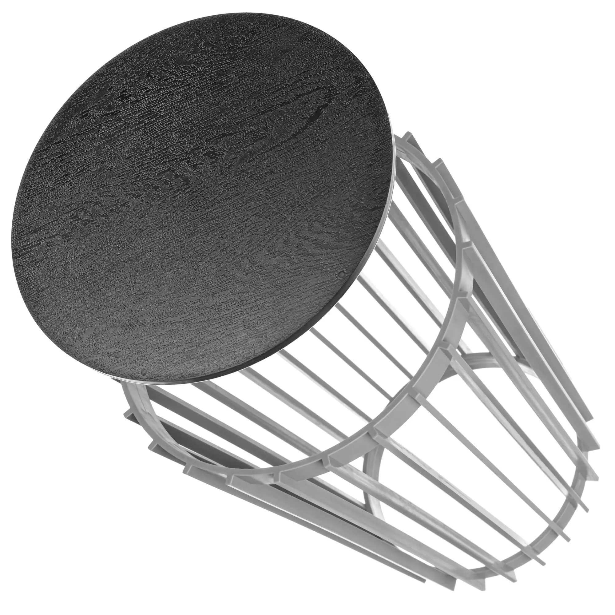 Aytre dvipusis augalų stovas 40 cm platinos spalvos + juodas stalviršis