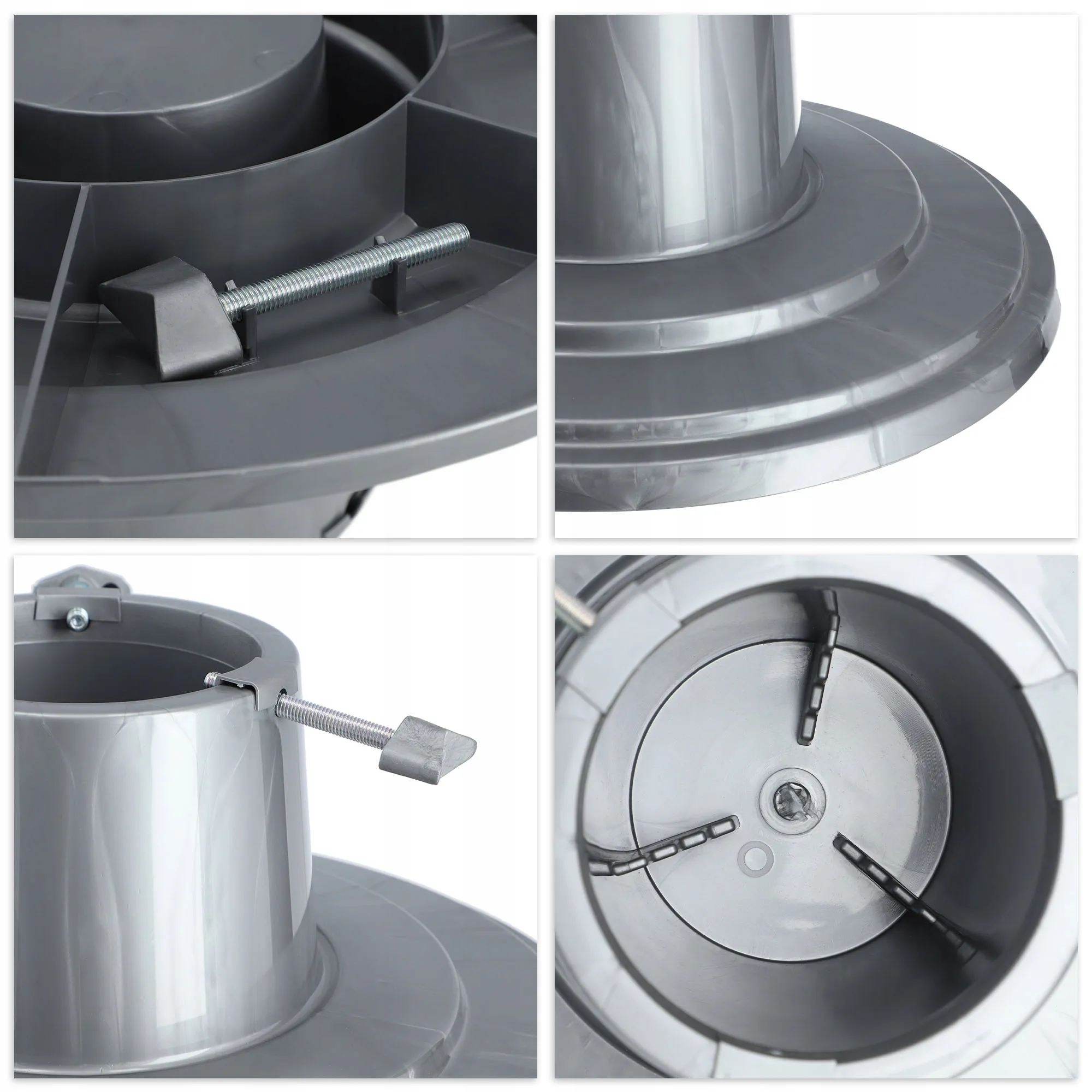 Larmor apvalus kalėdinės eglutės stovas, 39 cm, sidabrinis