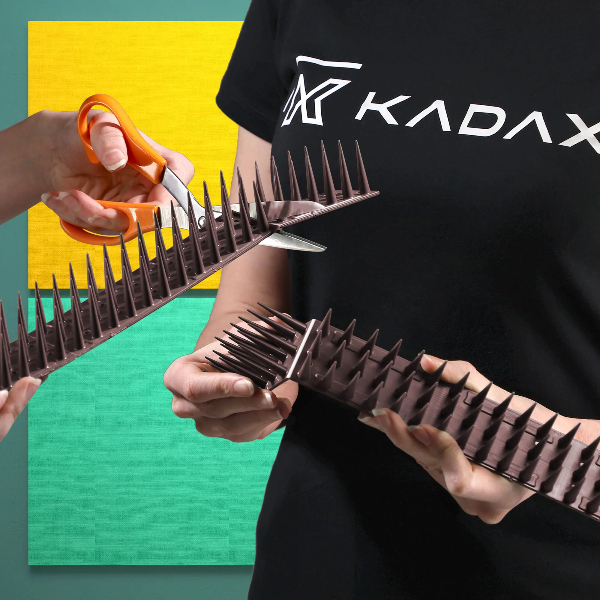 Plastikiniai paukščių spygliai 6 vnt., rudi + varnos formos