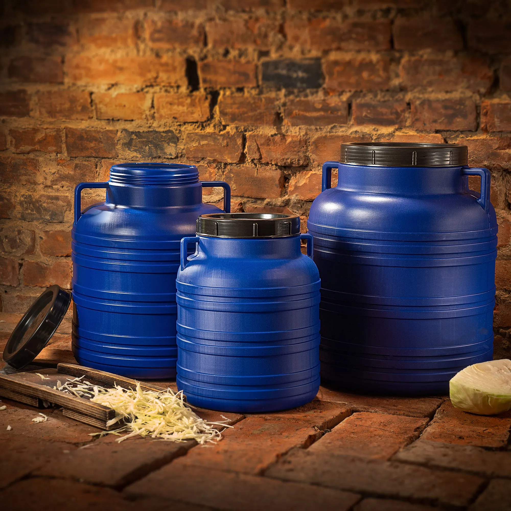 Odda 10 l plastikinė marinavimo statinė, mėlyna