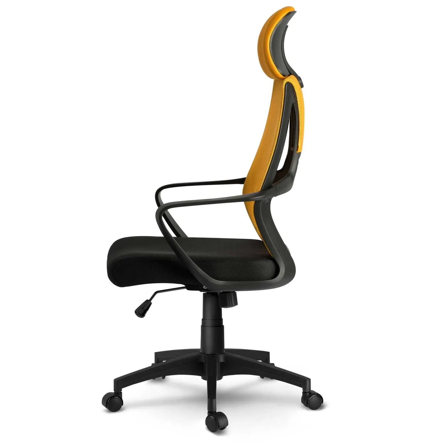 Praga mikro tinklelio biuro kėdė - geltona - nuotrauka 1