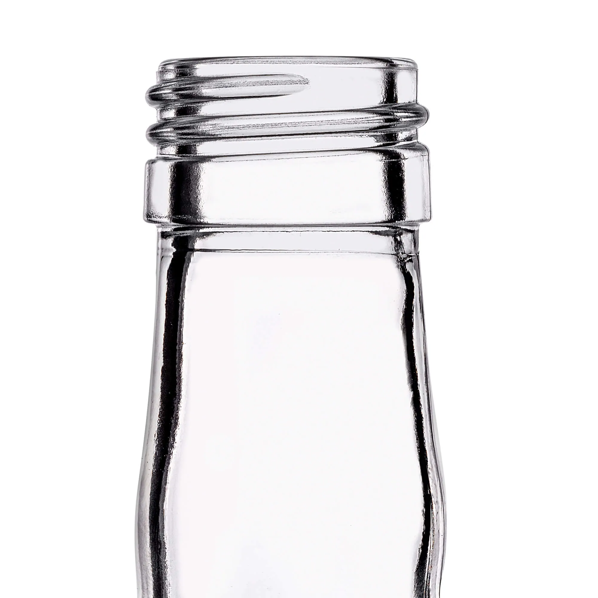 Monopol stiklinis butelis 200 ml su ilgu juodu dangteliu, 10 vnt.