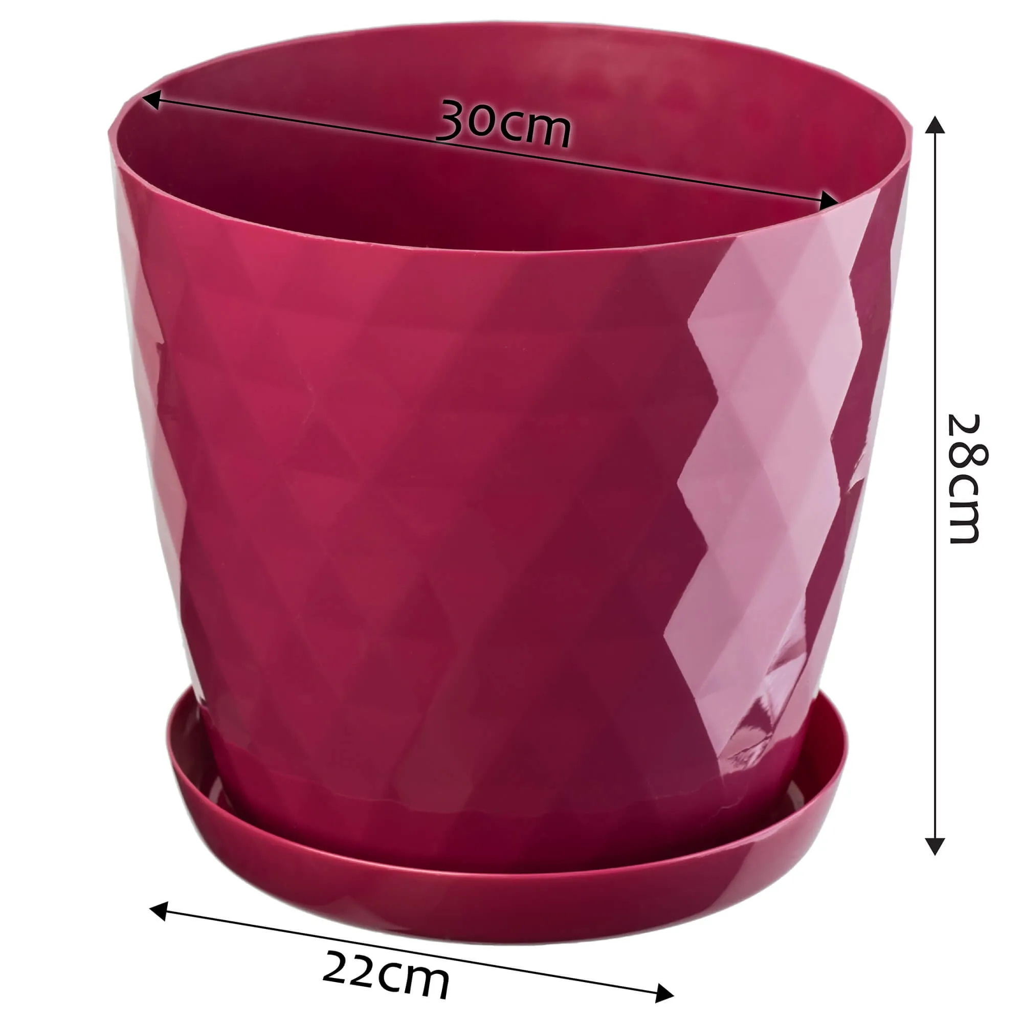 Amily gėlių vazonas su lėkštute 30 cm