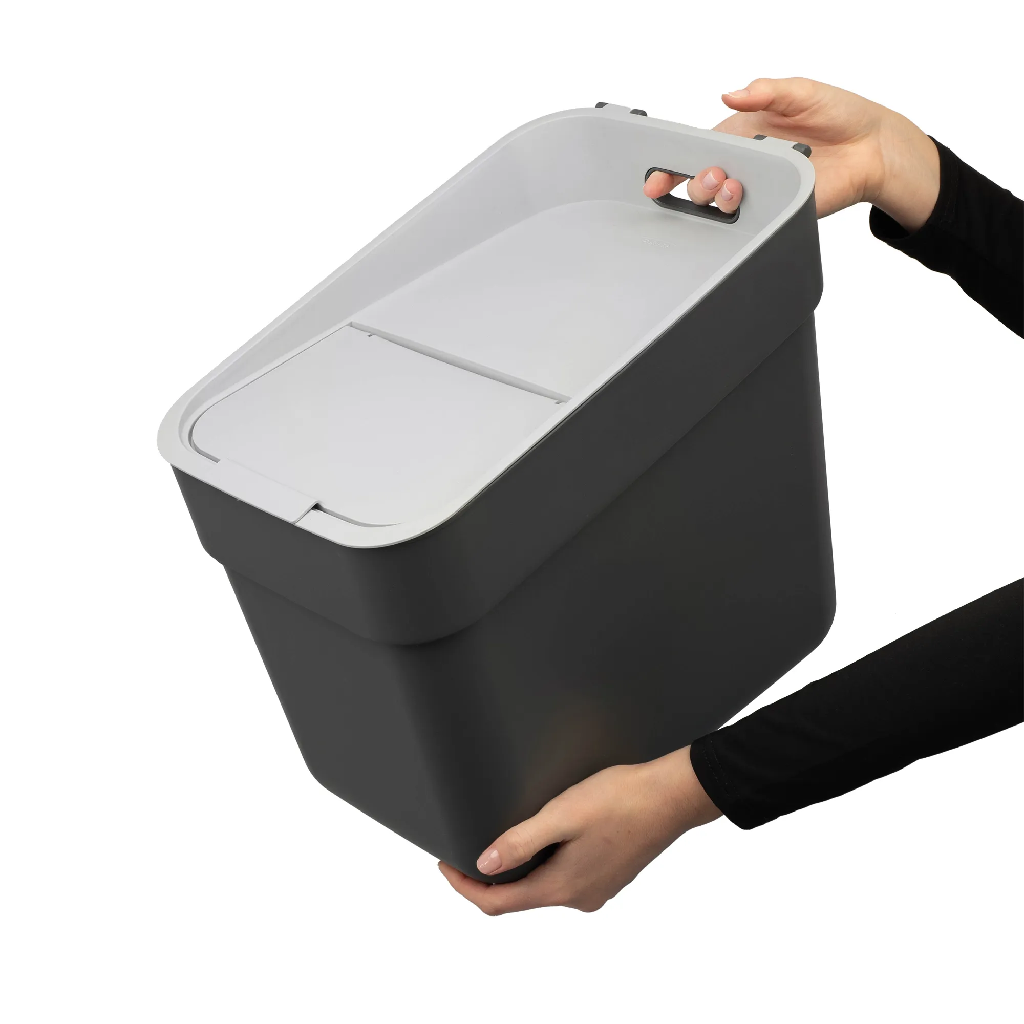 „Curver Ready to Collect“ 20 litrų pilka atliekų rūšiavimo šiukšliadėžė