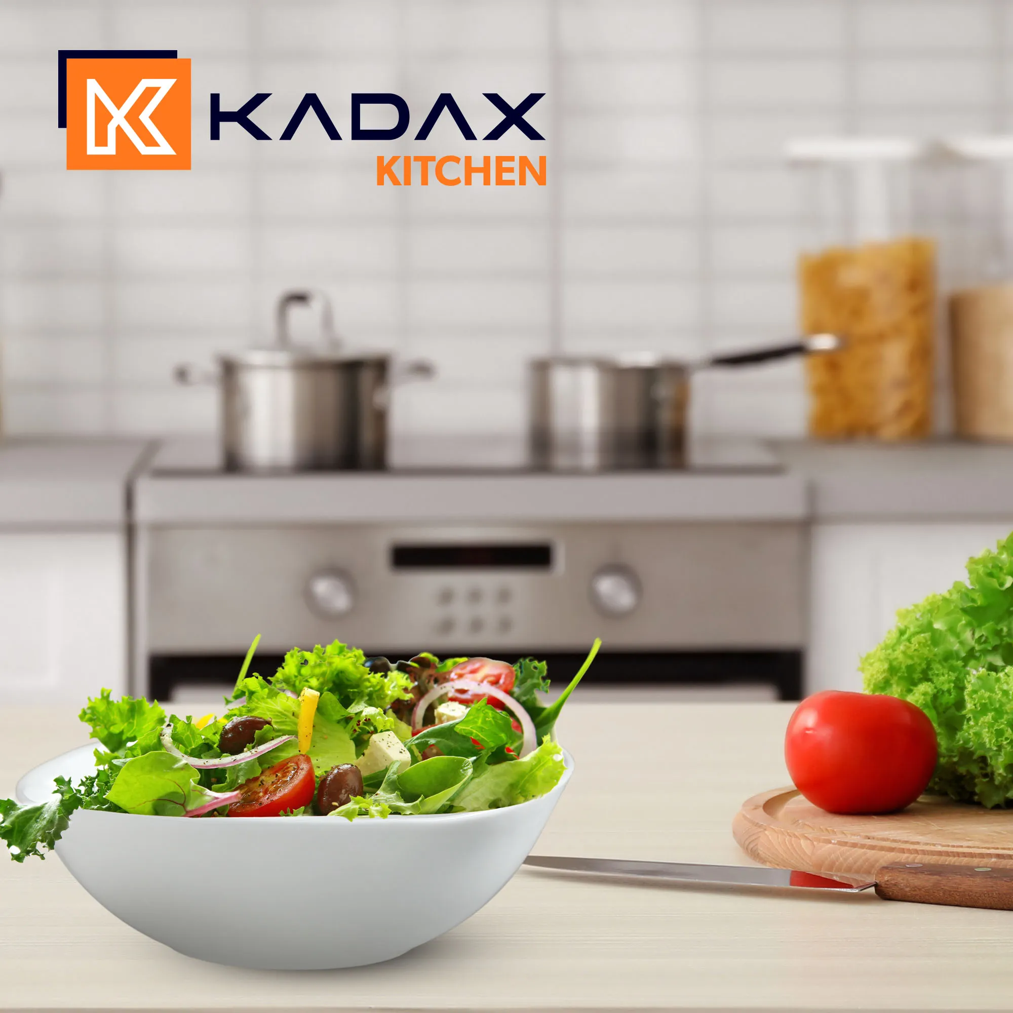 Baltas stiklinis salotų dubenėlis 16 cm, 6 vnt.