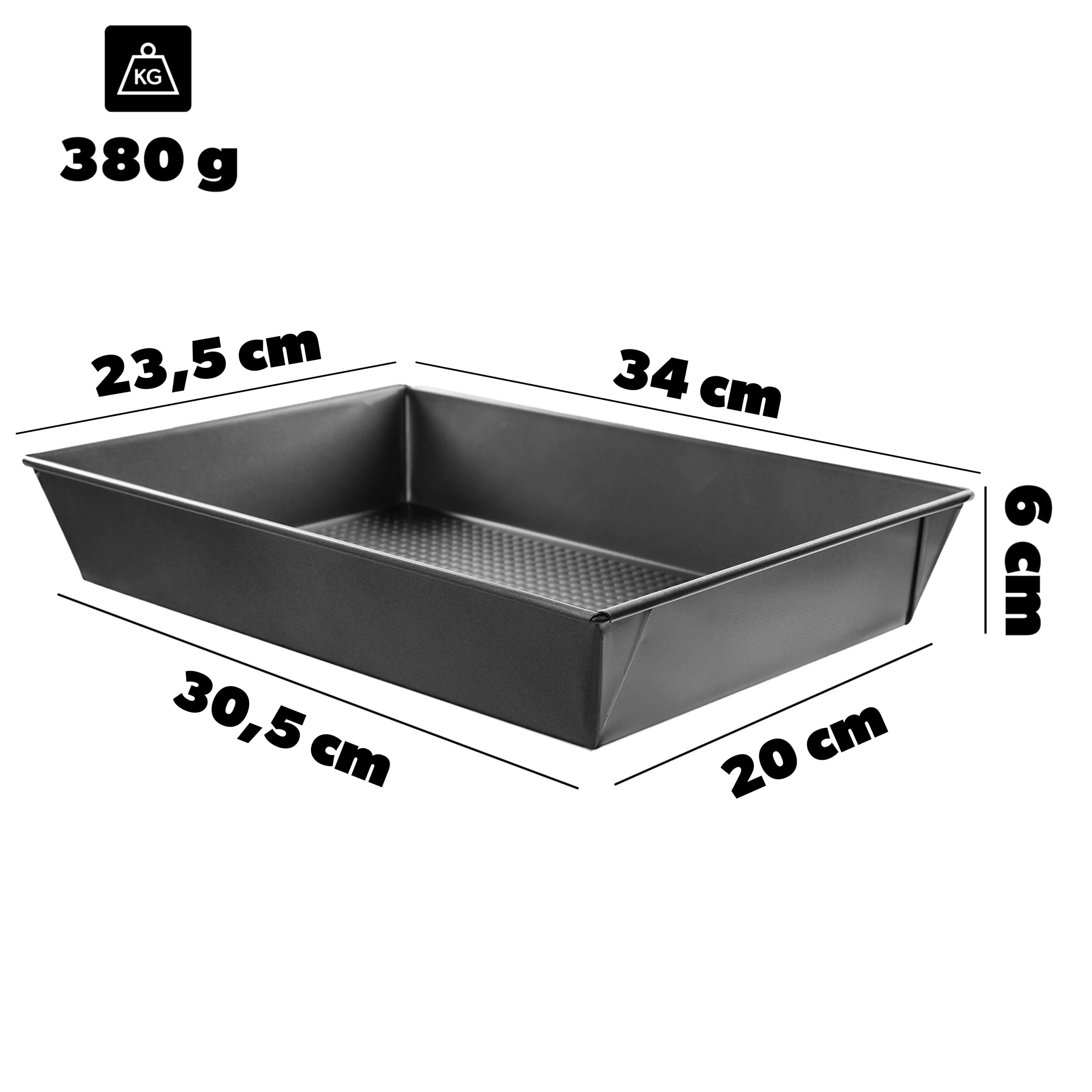 Arsita kepimo skarda su nepridegančia danga, 34 x 24 cm