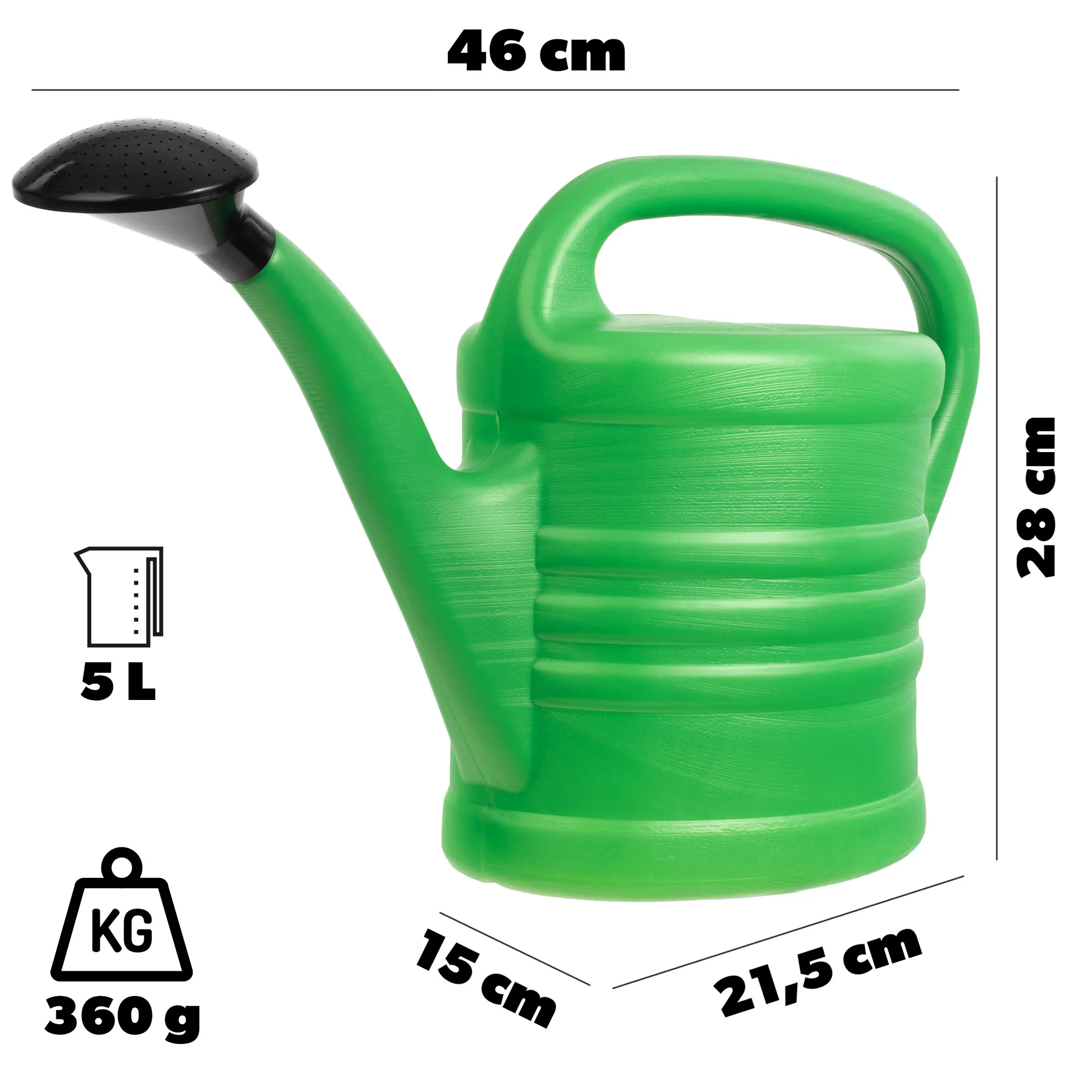 Osby sodo laistytuvas 5 l, žalias