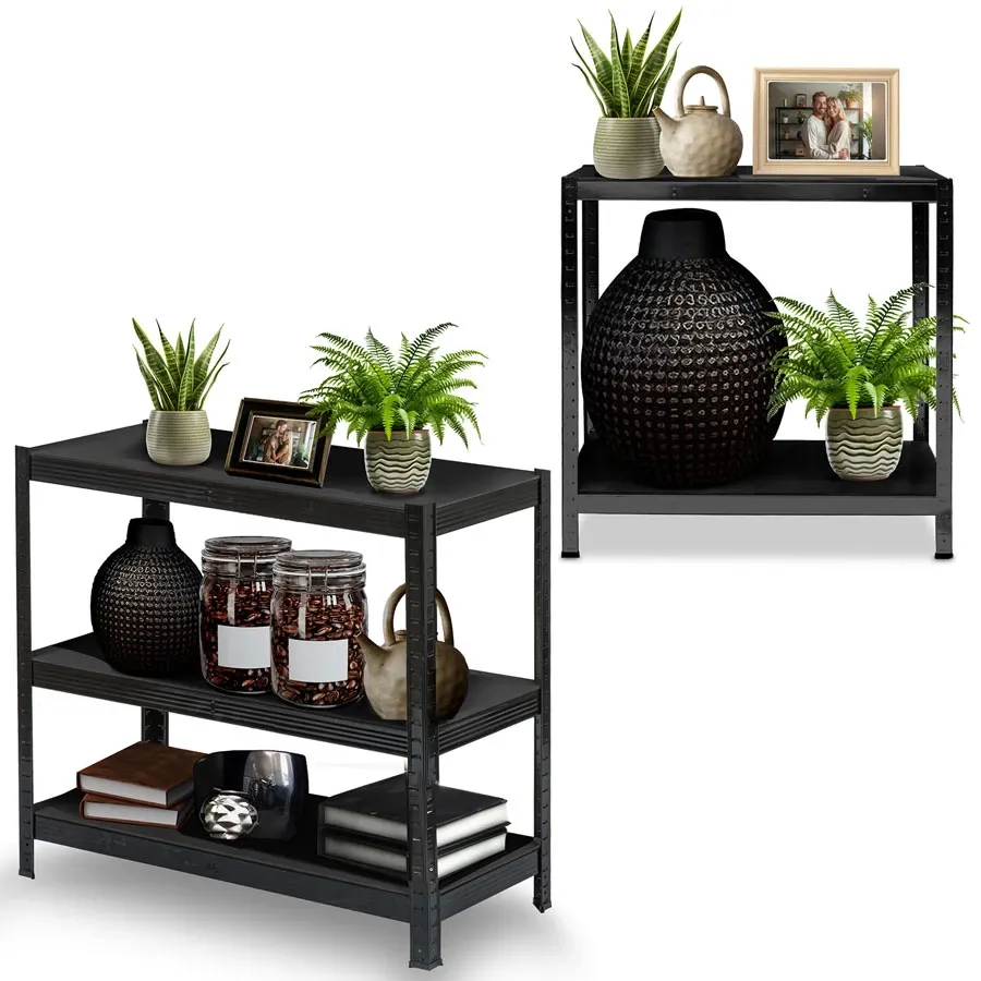 Metalinė daiktų laikymo lentyna 180 x 90 x 40 cm Humberg HR-851 juoda - nuotrauka 1