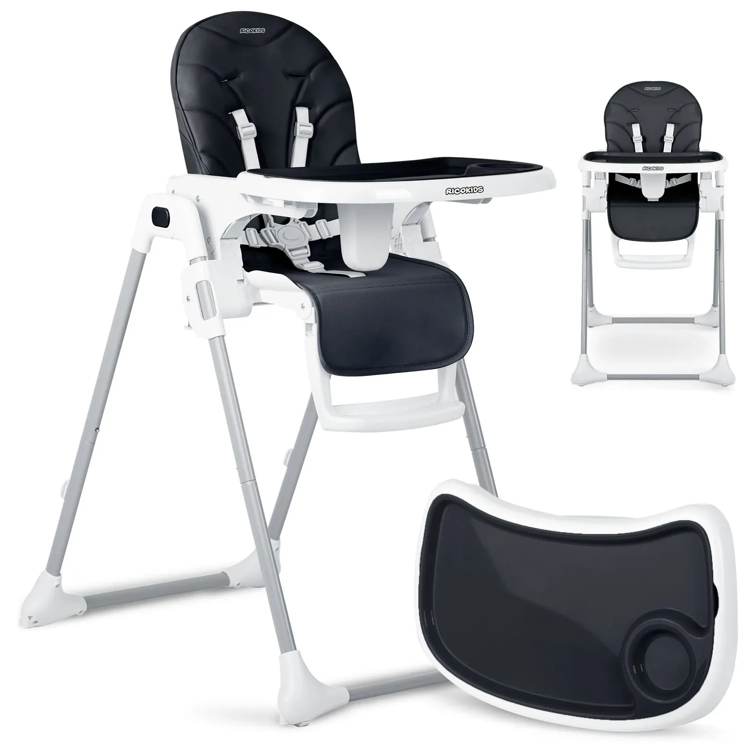 Ricokids Tulo maitinimo kėdutė, juoda - nuotrauka 1
