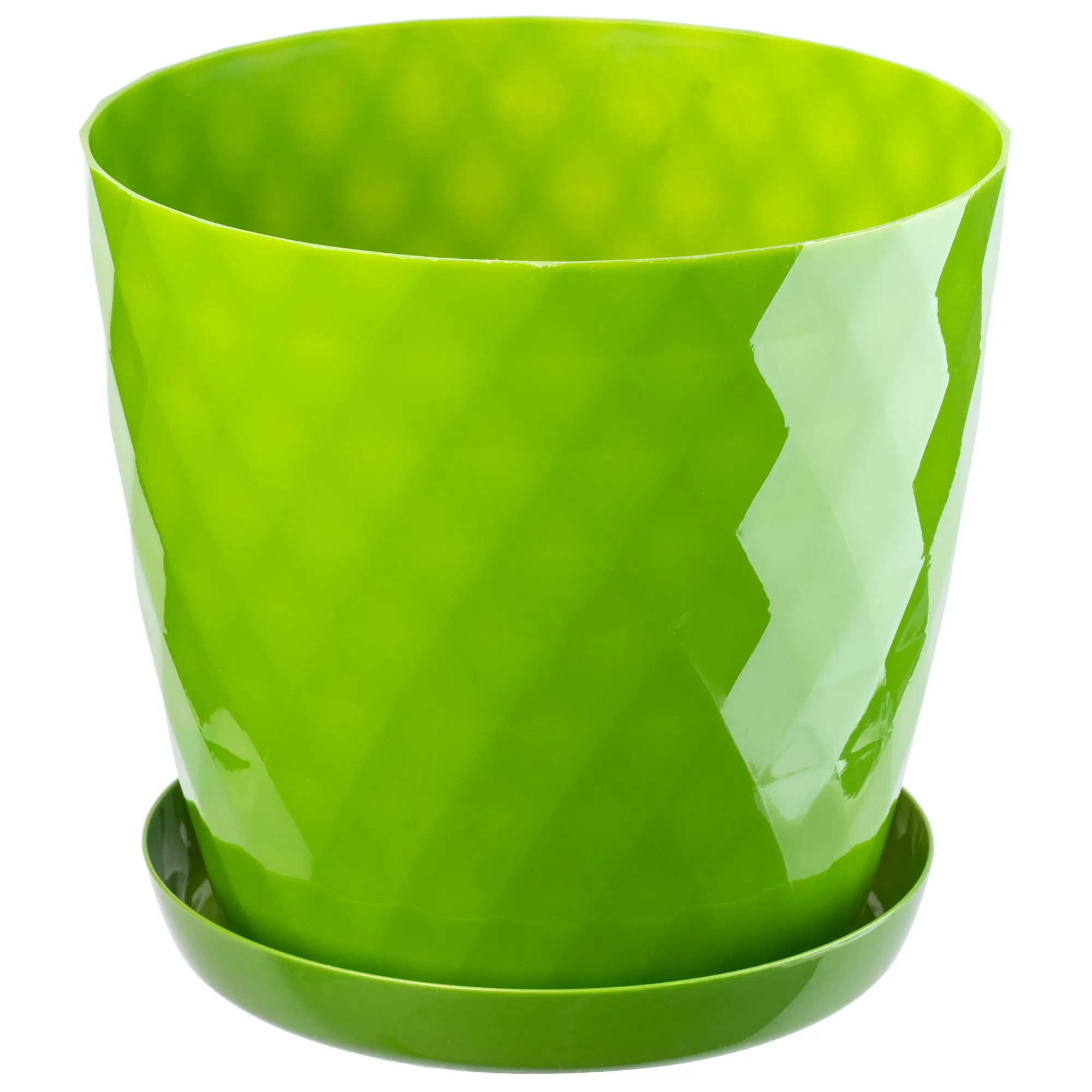 Amily gėlių vazonai su lėkštutėmis