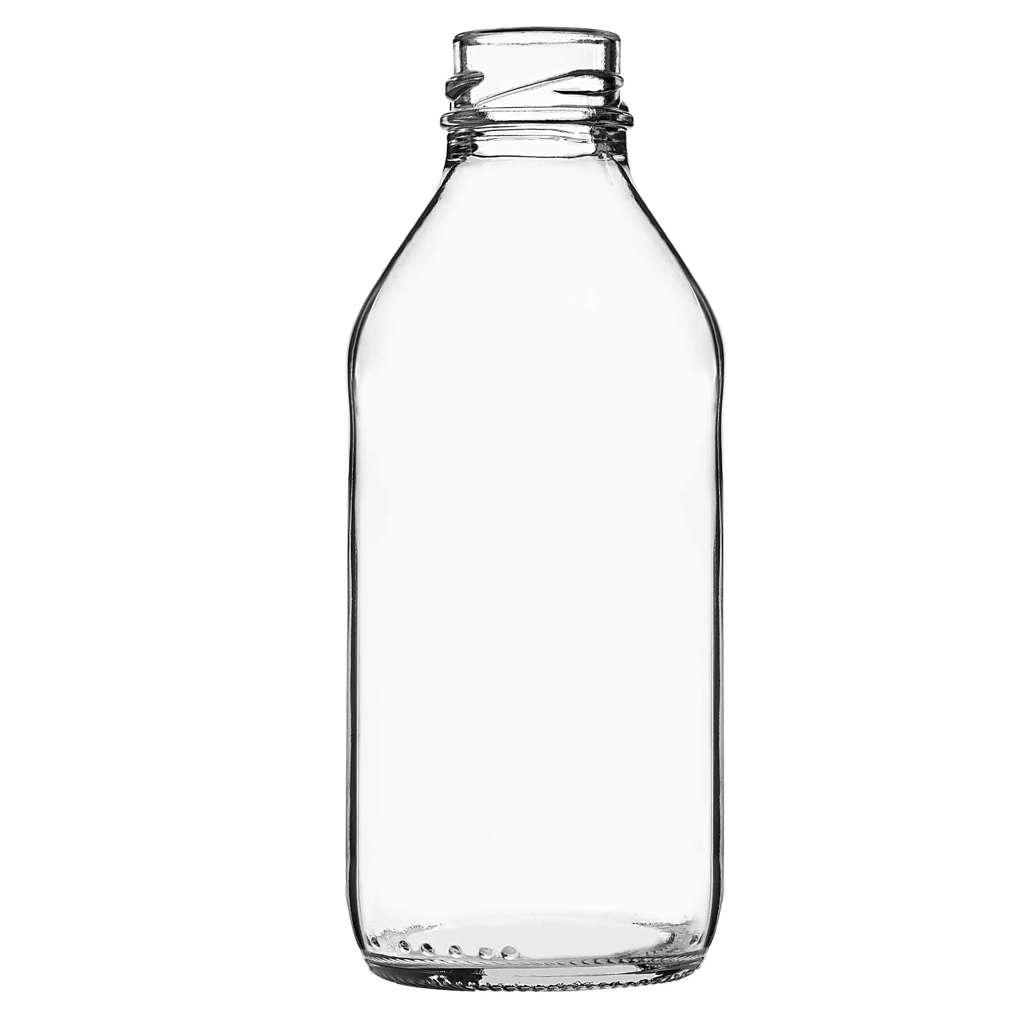 Potelle stikliniai sulčių buteliai 0,33 l su baltu dangteliu, 10 vnt.