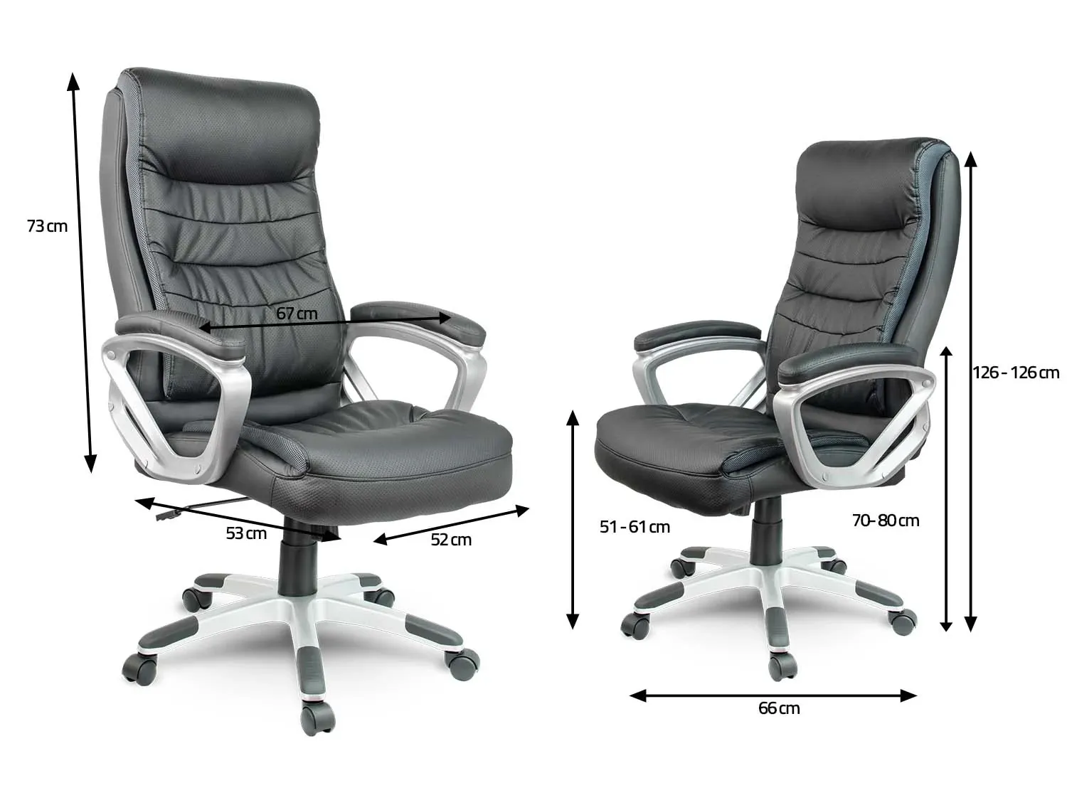 Sofotel EG-226 juodos odos biuro kėdė - nuotrauka 1