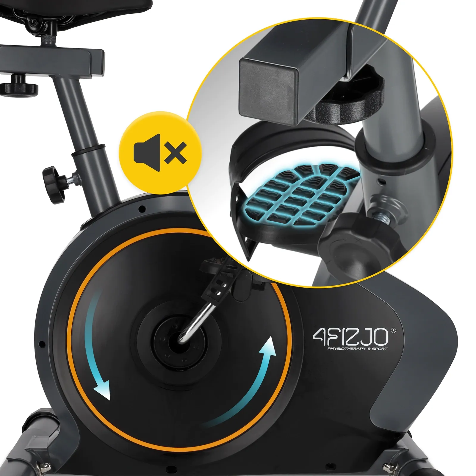 EVO+ oranžinis magnetinis treniruoklis dviračiui