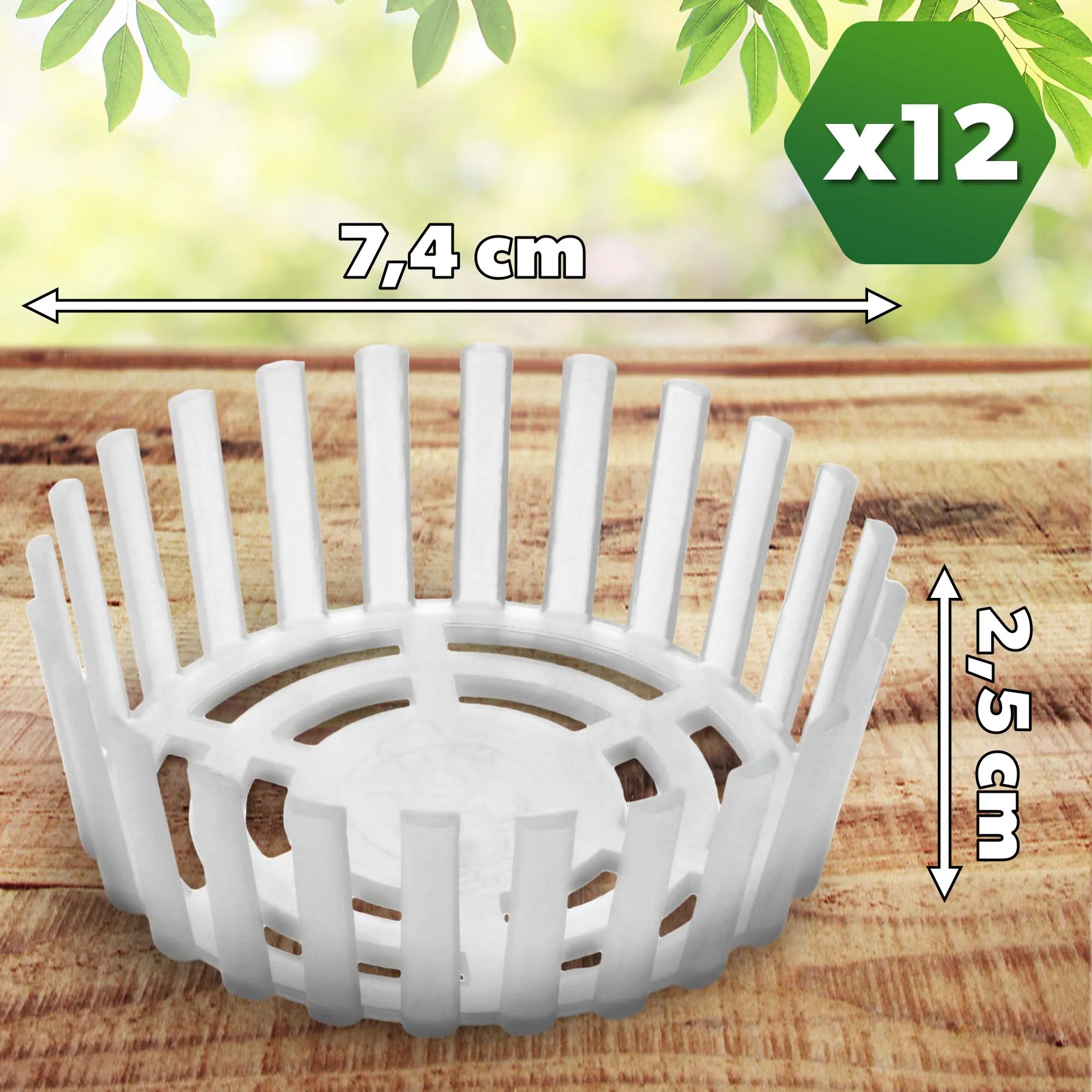 „Altedo“ stiklainių spaustukai, pilki, 82 mm skersmens, 12 vnt.