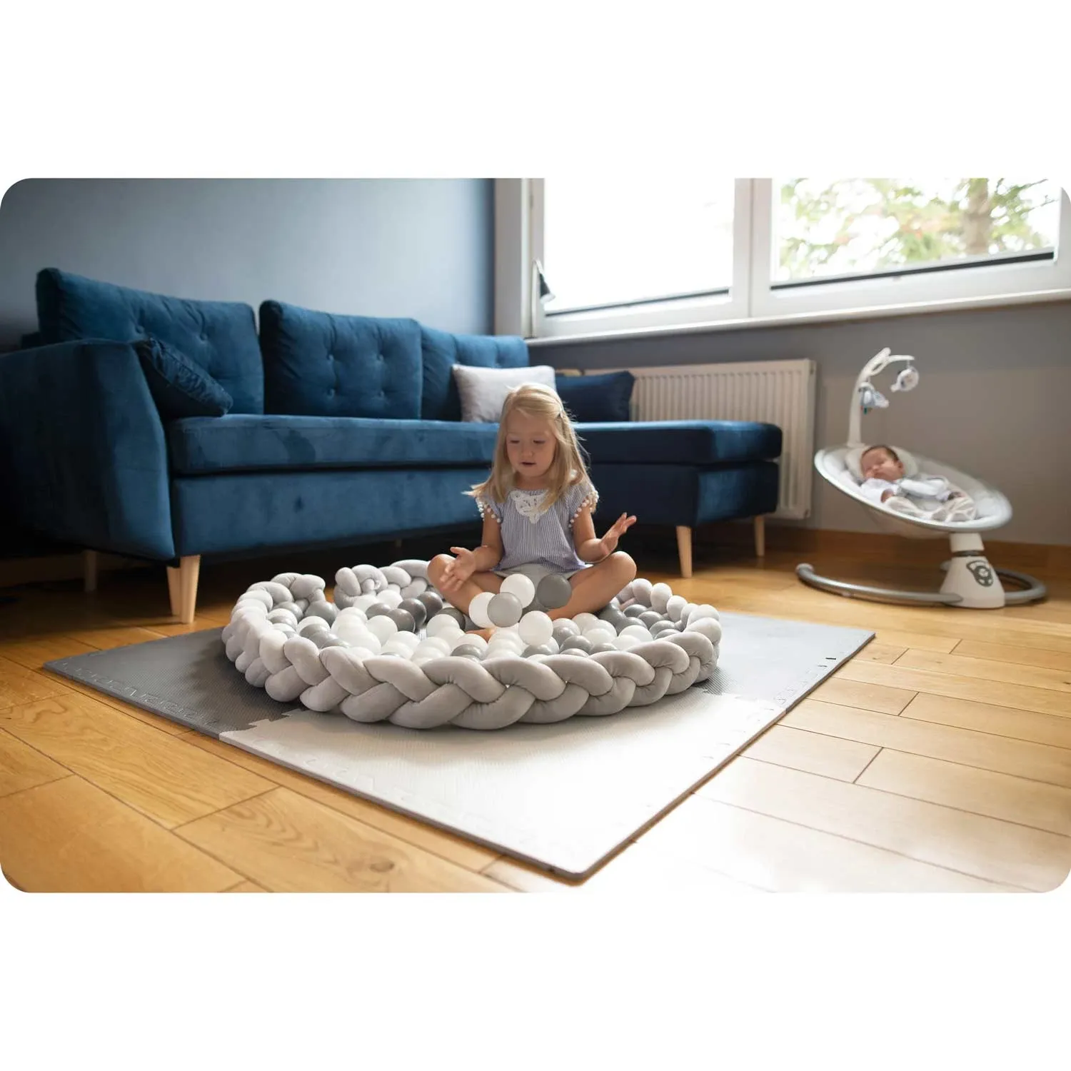 „Ricokids“ 3 m lovelės užvalkalas – pilkas - nuotrauka 1