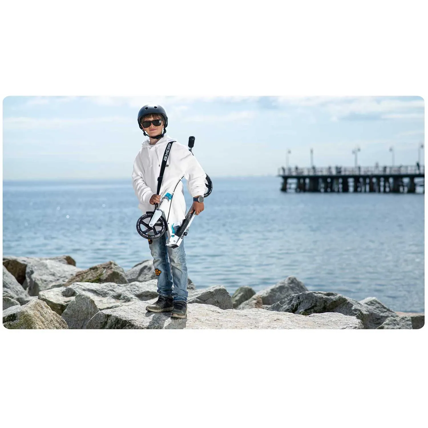 SOKE CITY paspirtukas baltas - nuotrauka 1