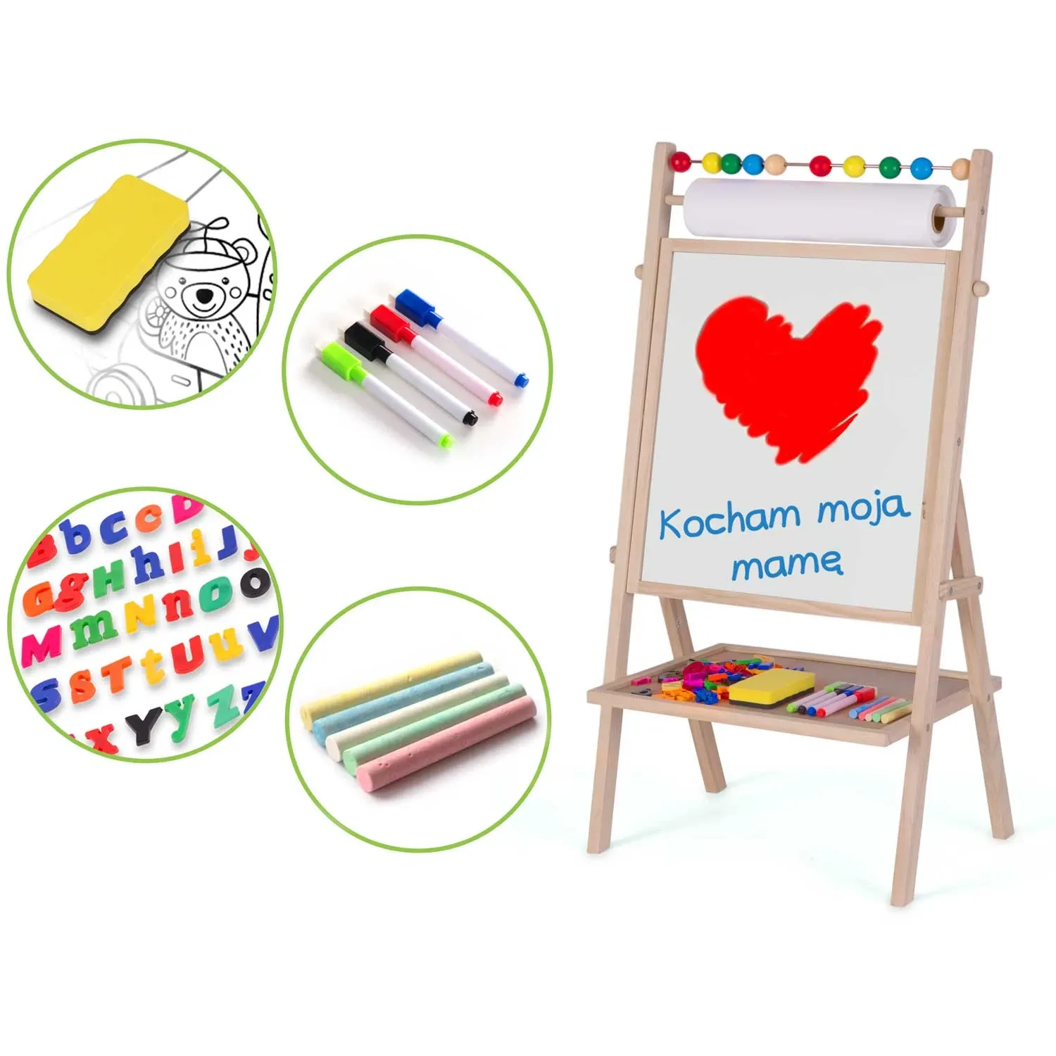 „Ricokids“ magnetinė kreidinė lenta, besisukanti - nuotrauka 1