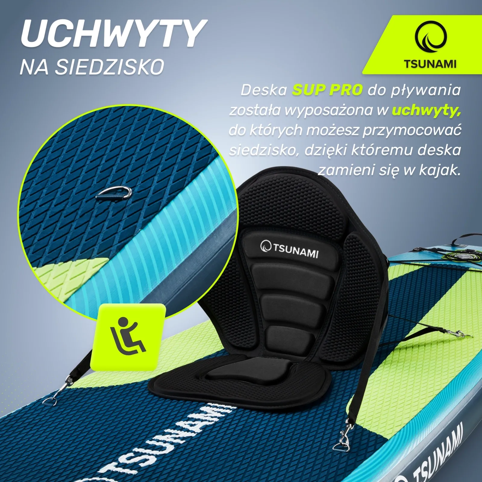 SUP PRO TSUNAMI irklentė 350 cm T14