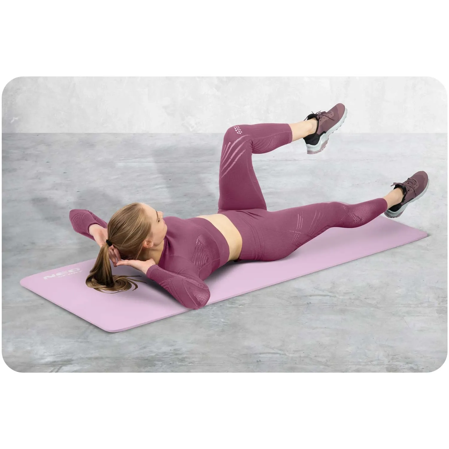 Mankštos kilimėlis 183 x 60 x 1 cm Neo-Sport - 192201 violetinis - nuotrauka 1