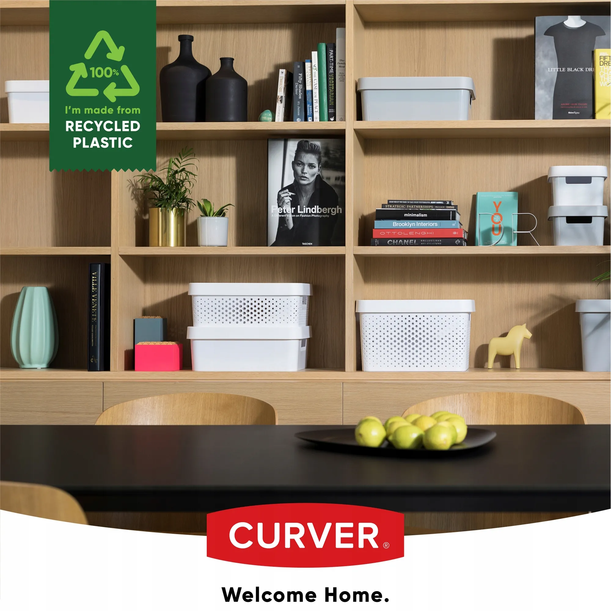 „Curver Infinity“ sandėliavimo konteineriai 4,5 + 11 + 17 l, balti