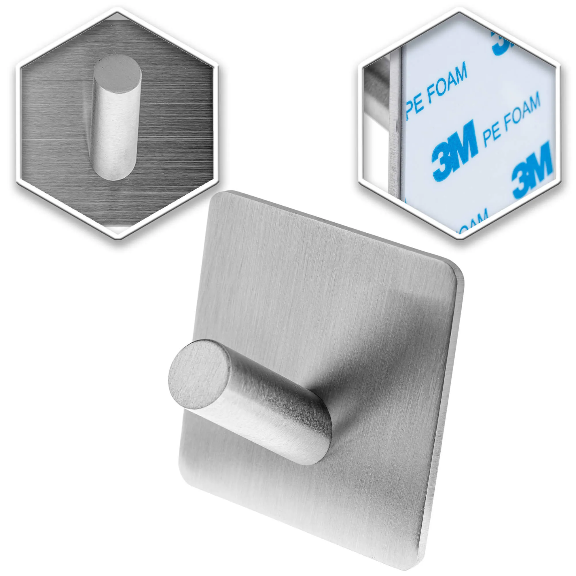 Kvadratinis lipnus vonios pakabukas, sidabro spalvos