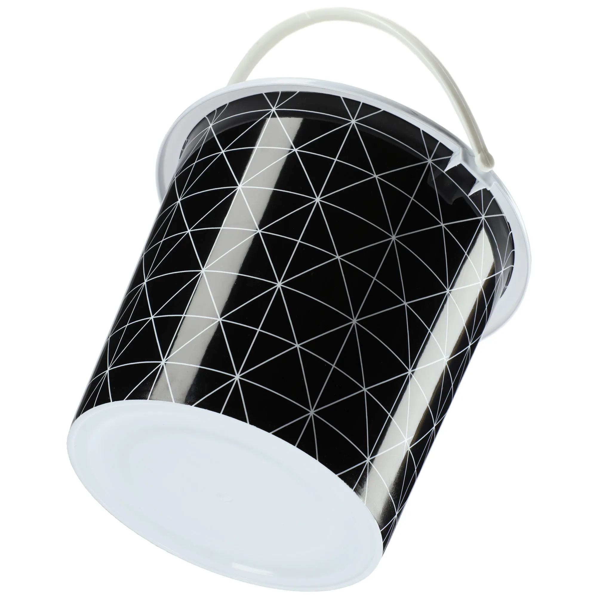 Ars 10 l plastikinis kibiras, juodas su trikampiais